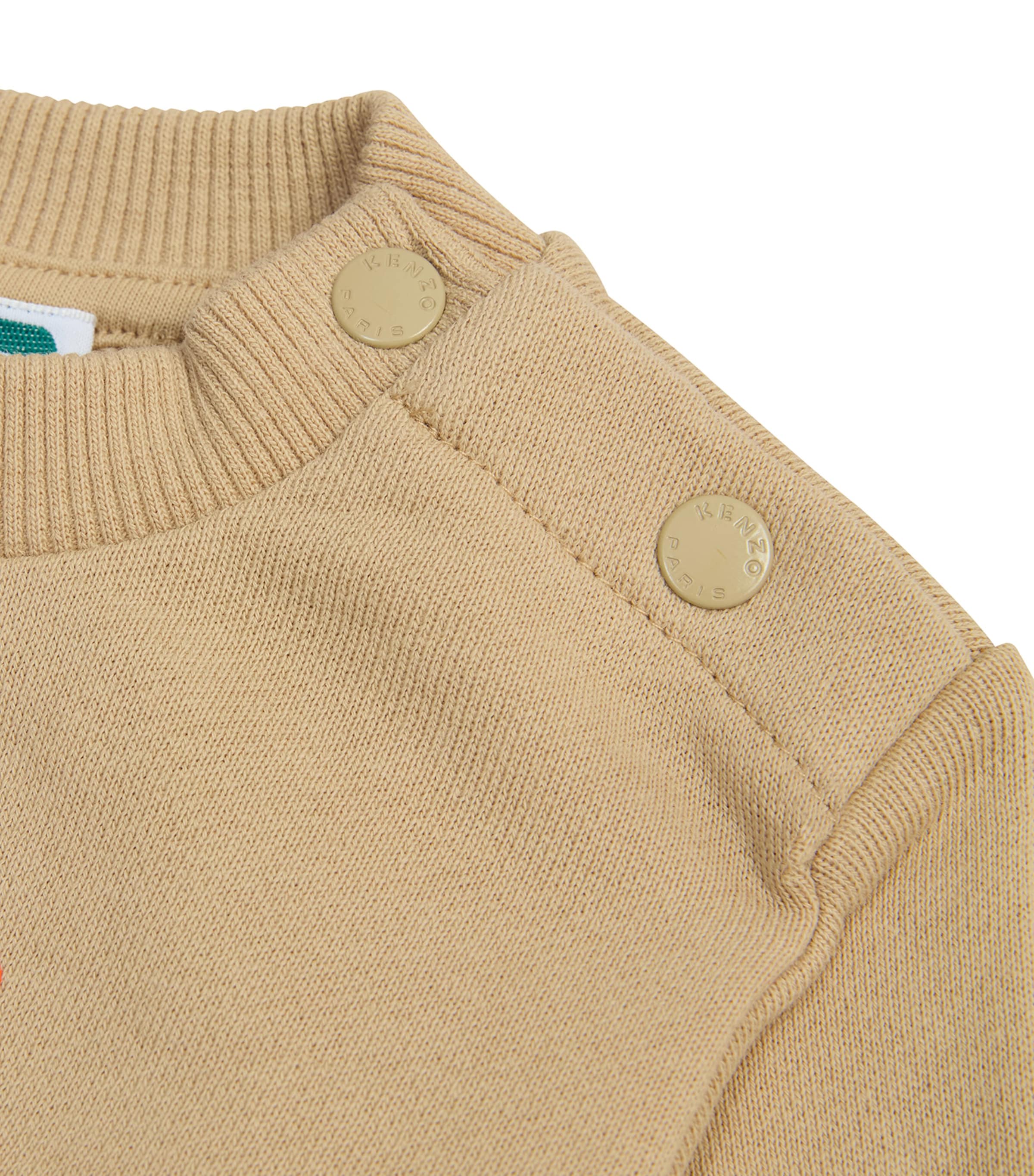 Cotton Logo T-Shirt (2-14 Years) STONE Image 2