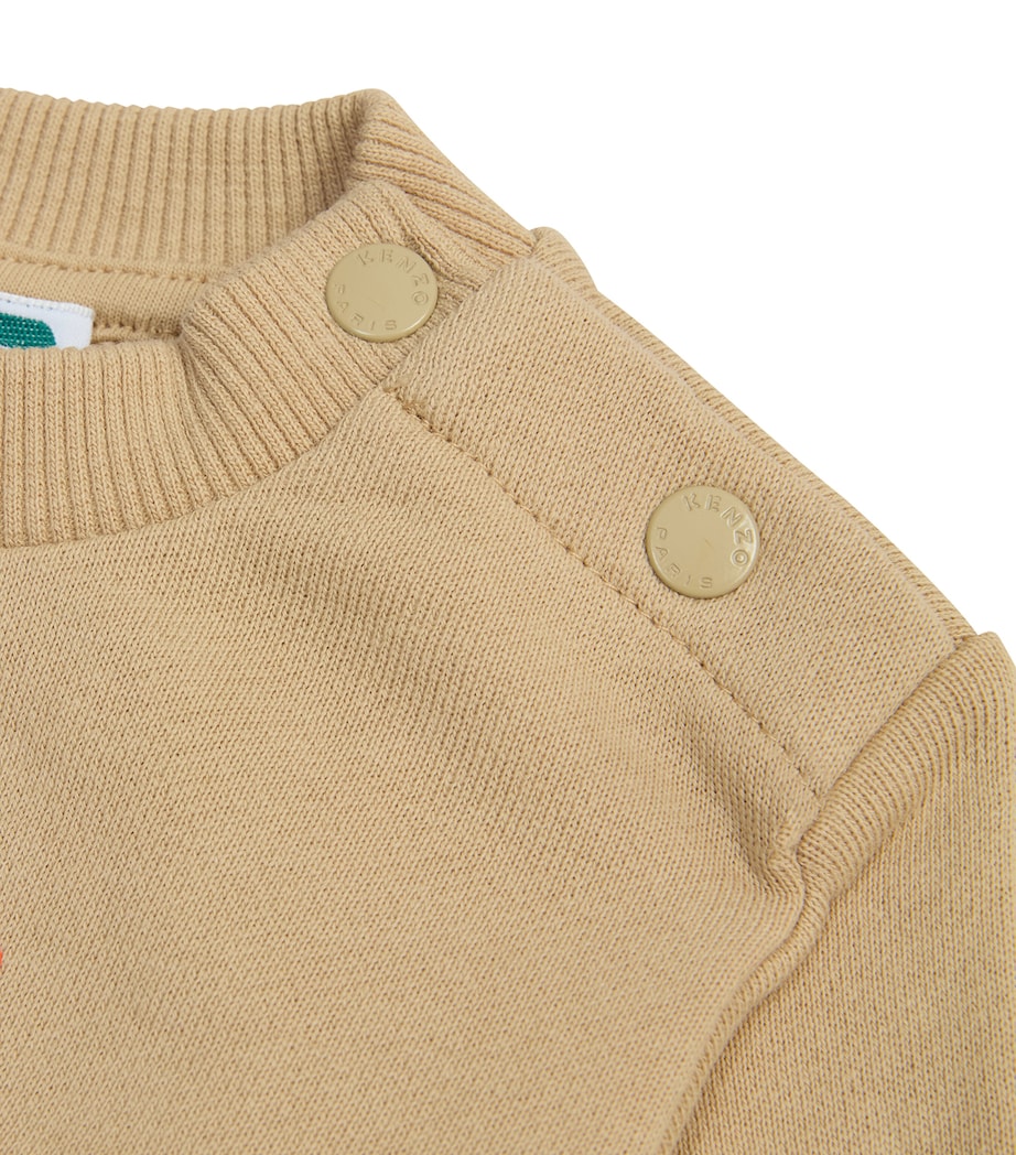 Cotton Logo T-Shirt (2-14 Years) STONE Image 2