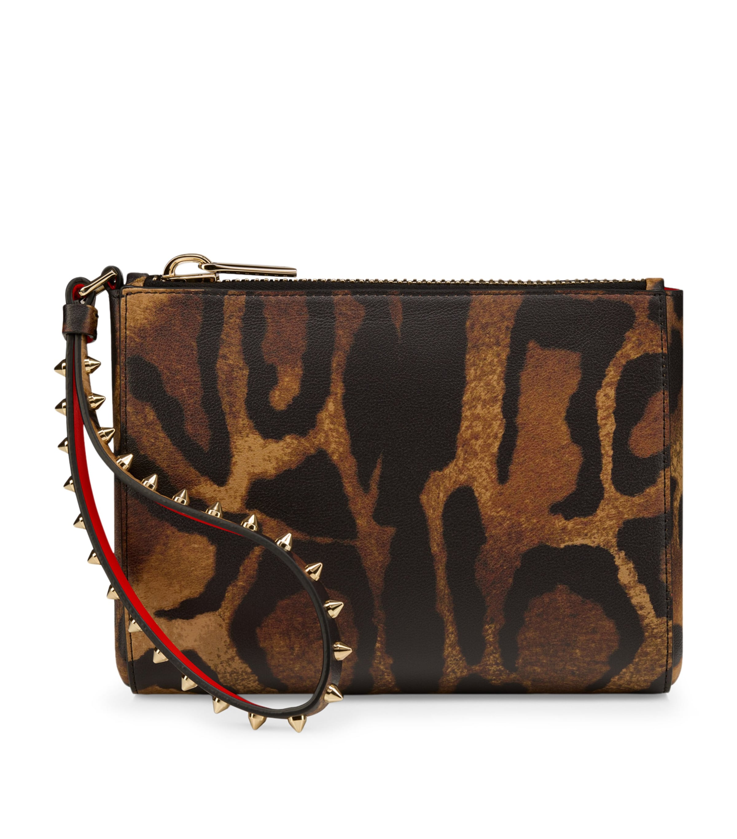 Christian Louboutin Mini Cabata Soft Leather Pouch In Red