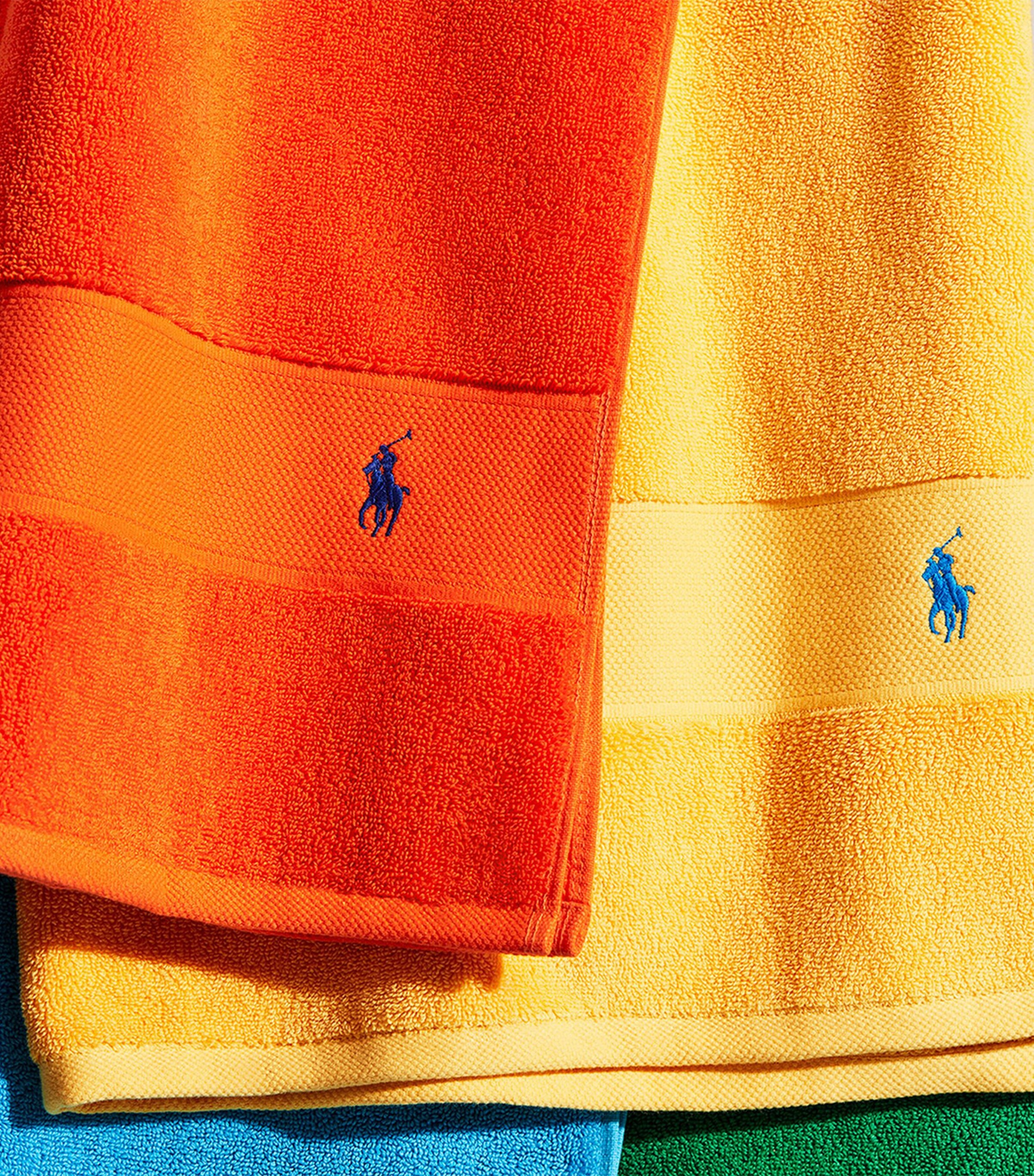 Polo Player Hand Towel (50cm x 100cm) YELLOW Image 4