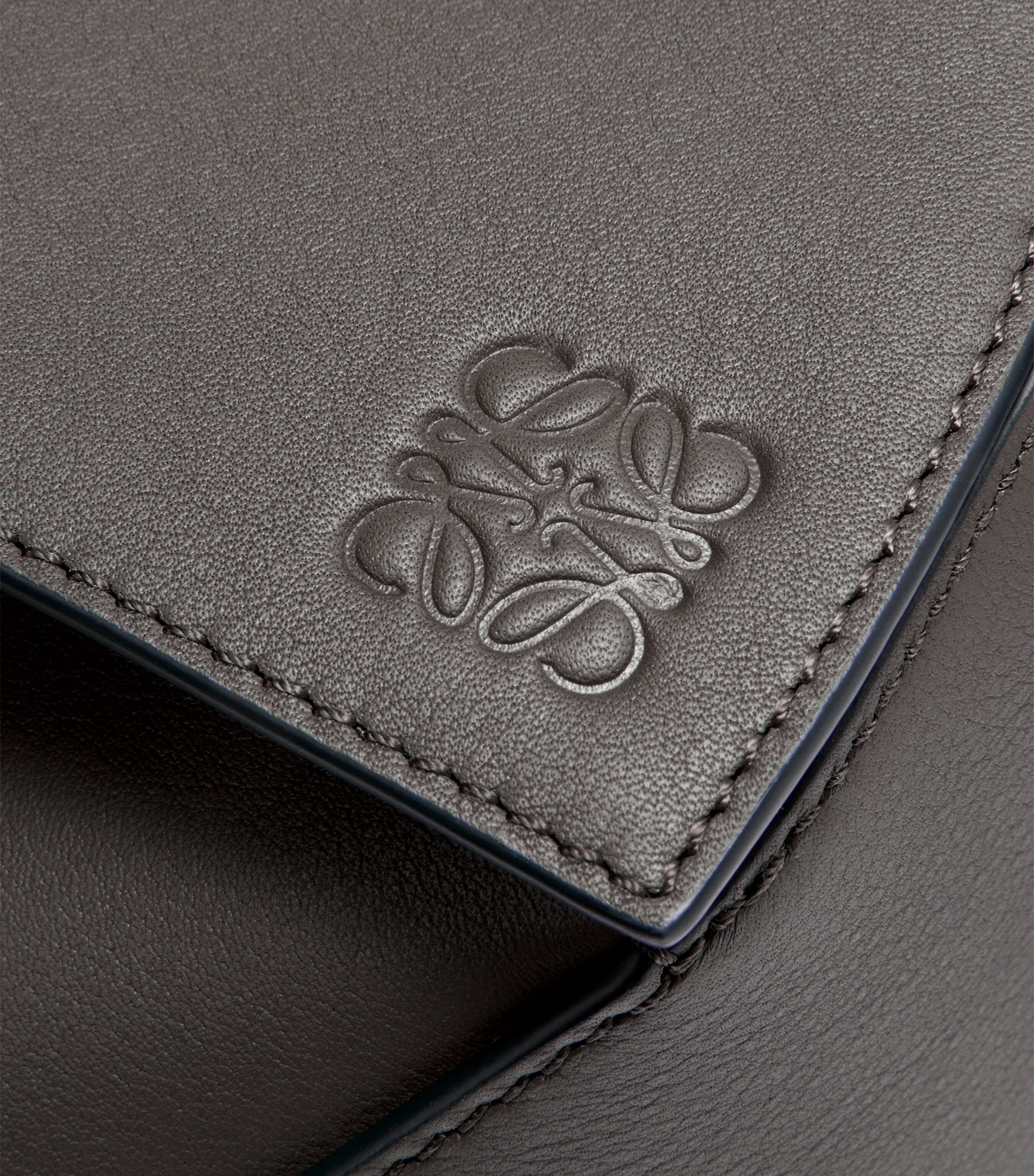 Small Leather Puzzle Belt Bag DARK GREY Image 7