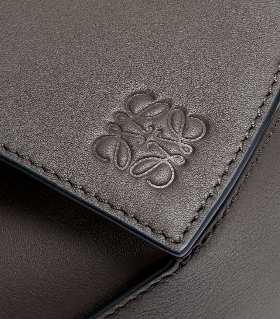 Small Leather Puzzle Belt Bag DARK GREY Image 7