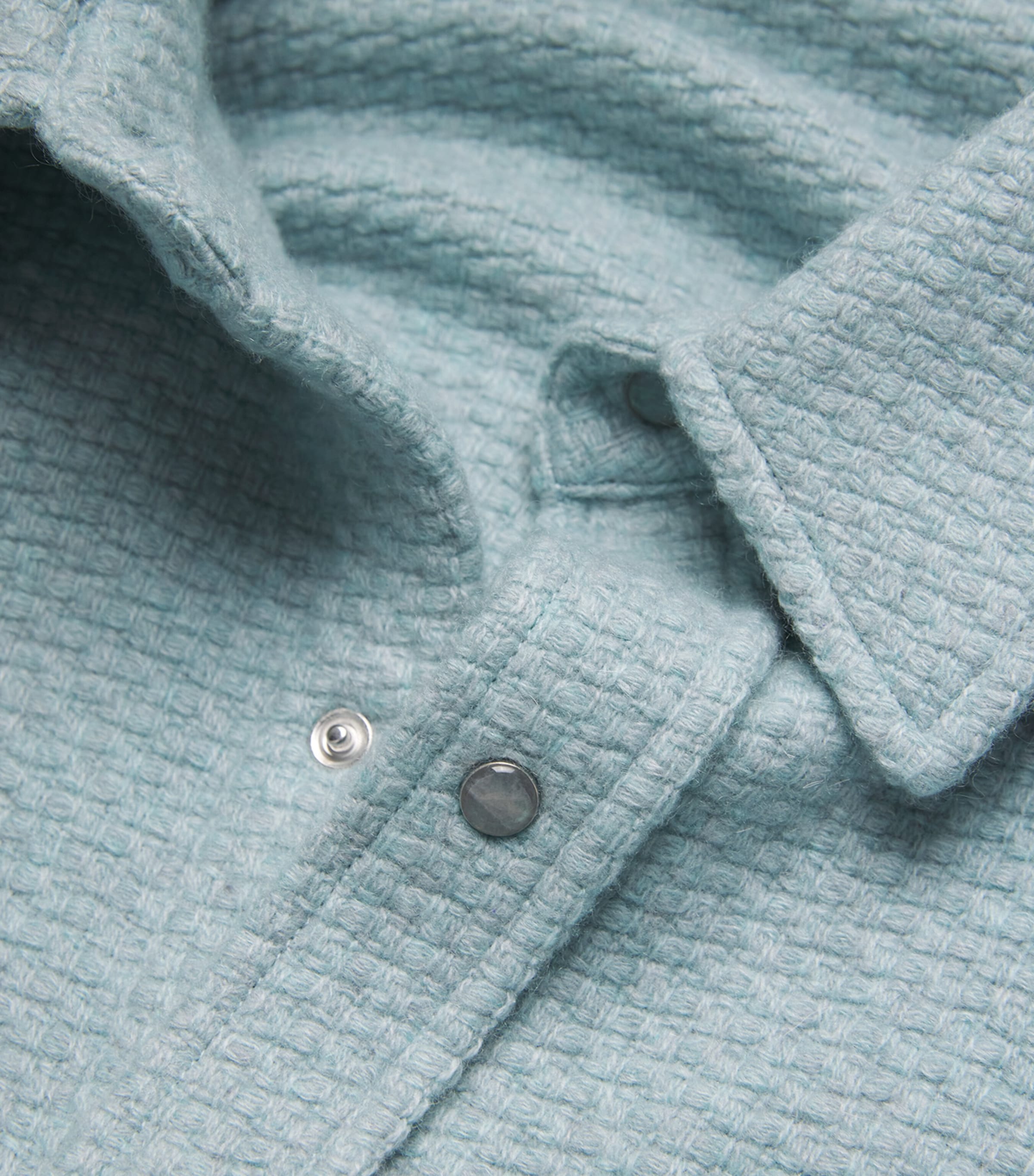 Cashmere Waffle-Knit Overshirt LABRADORITE Image 5