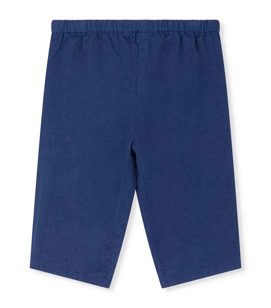 Bonpoint Cotton Dandy Trousers (6-18 Months) Indigo Image 1