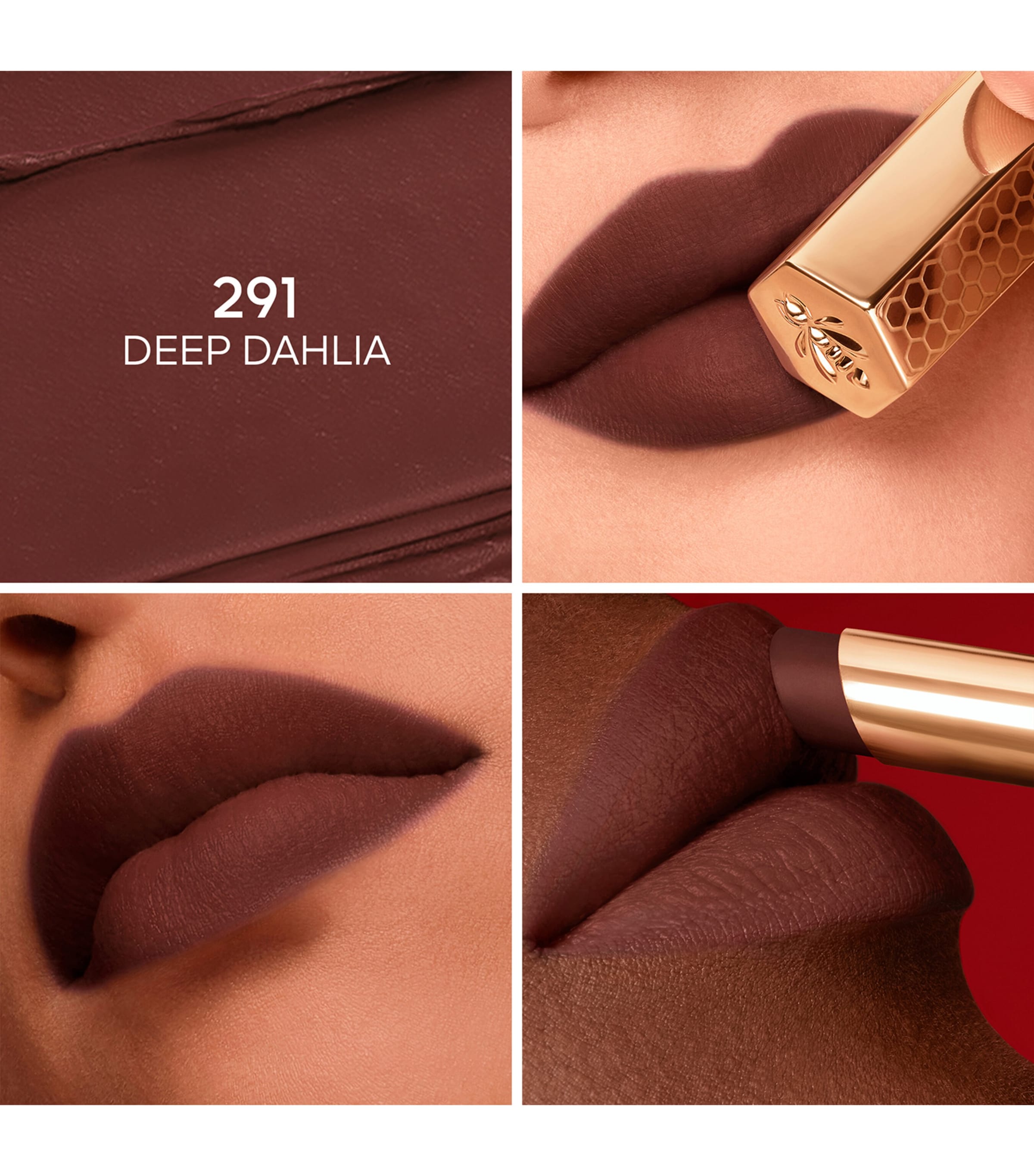 Guerlain KissKiss Honey-Infused Intense Lipstick Deep Dahlia Image 2