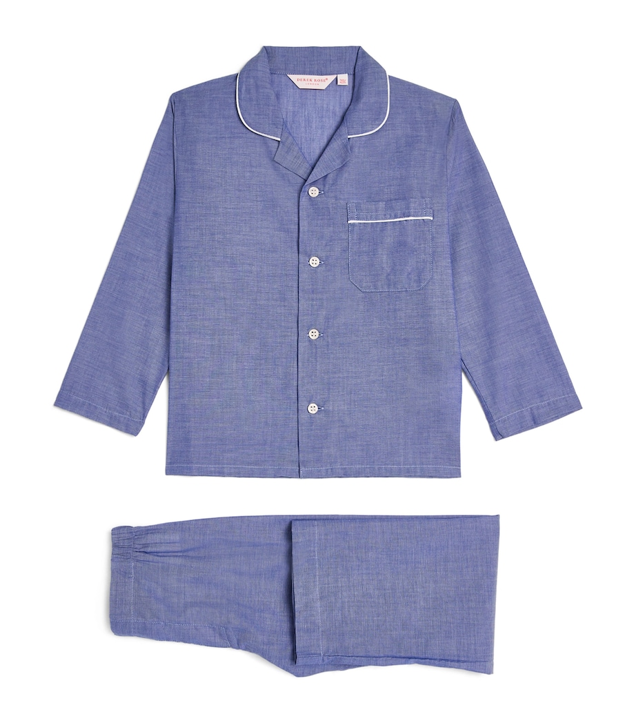 Cotton Amalfi Pyjama Set (13-16 Years) DENIM Image 1