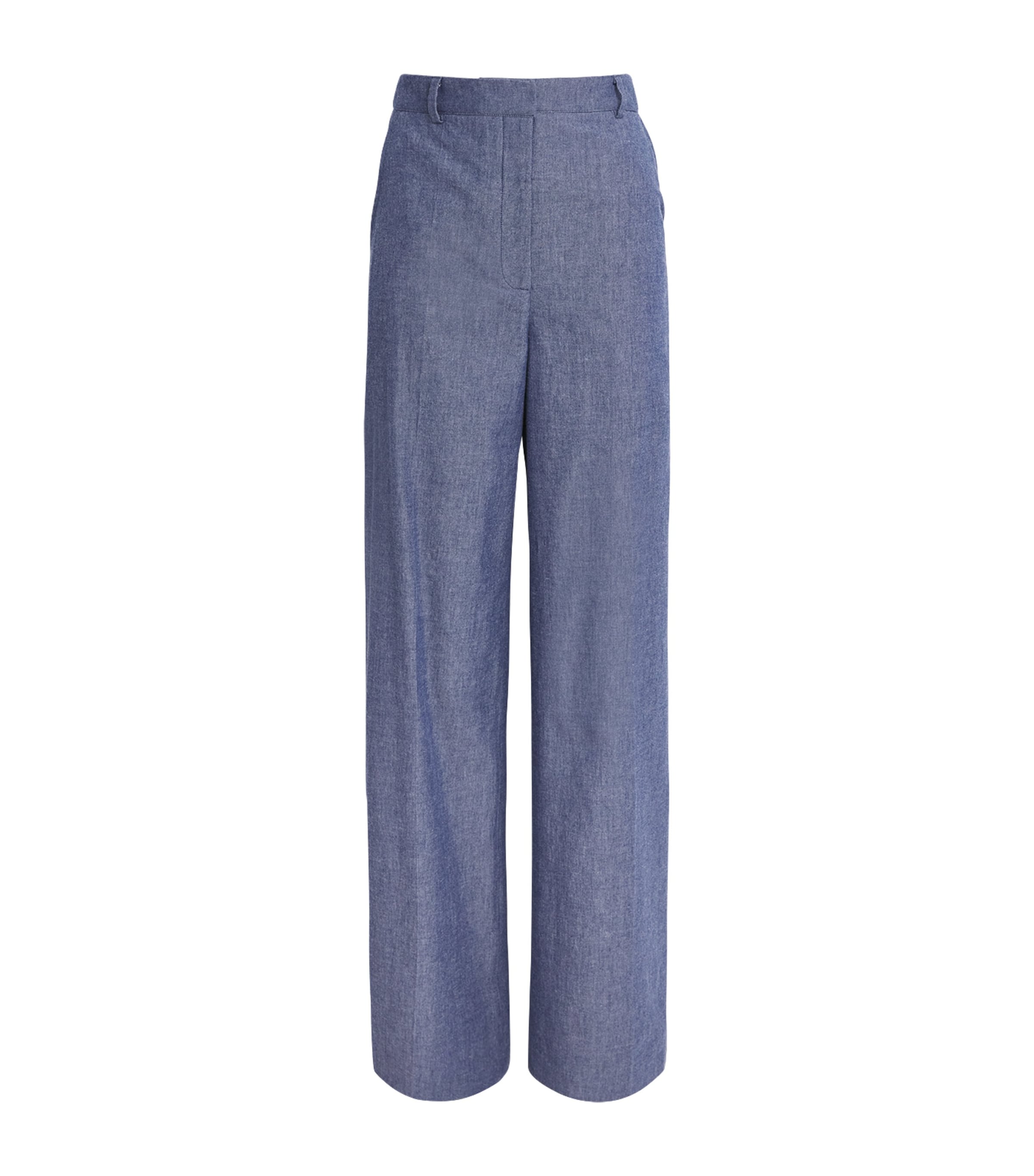 Safiyaa Womens Chambray Touca Trousers Blue Blend Image 1