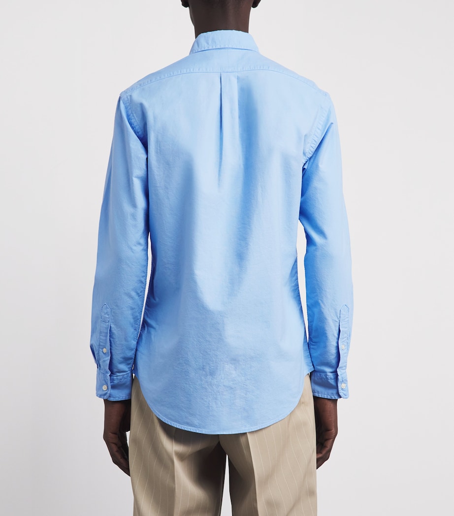 Polo Ralph Lauren Mens Cotton Garment-Dyed Oxford Shirt Austin Blue W/wht Pp Image 5
