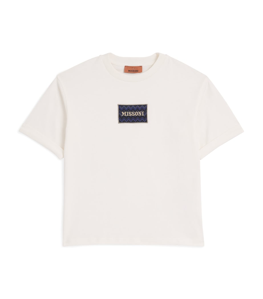 Missoni Kids Cotton Logo T-Shirt (4-14 Years) Ivory Image 1