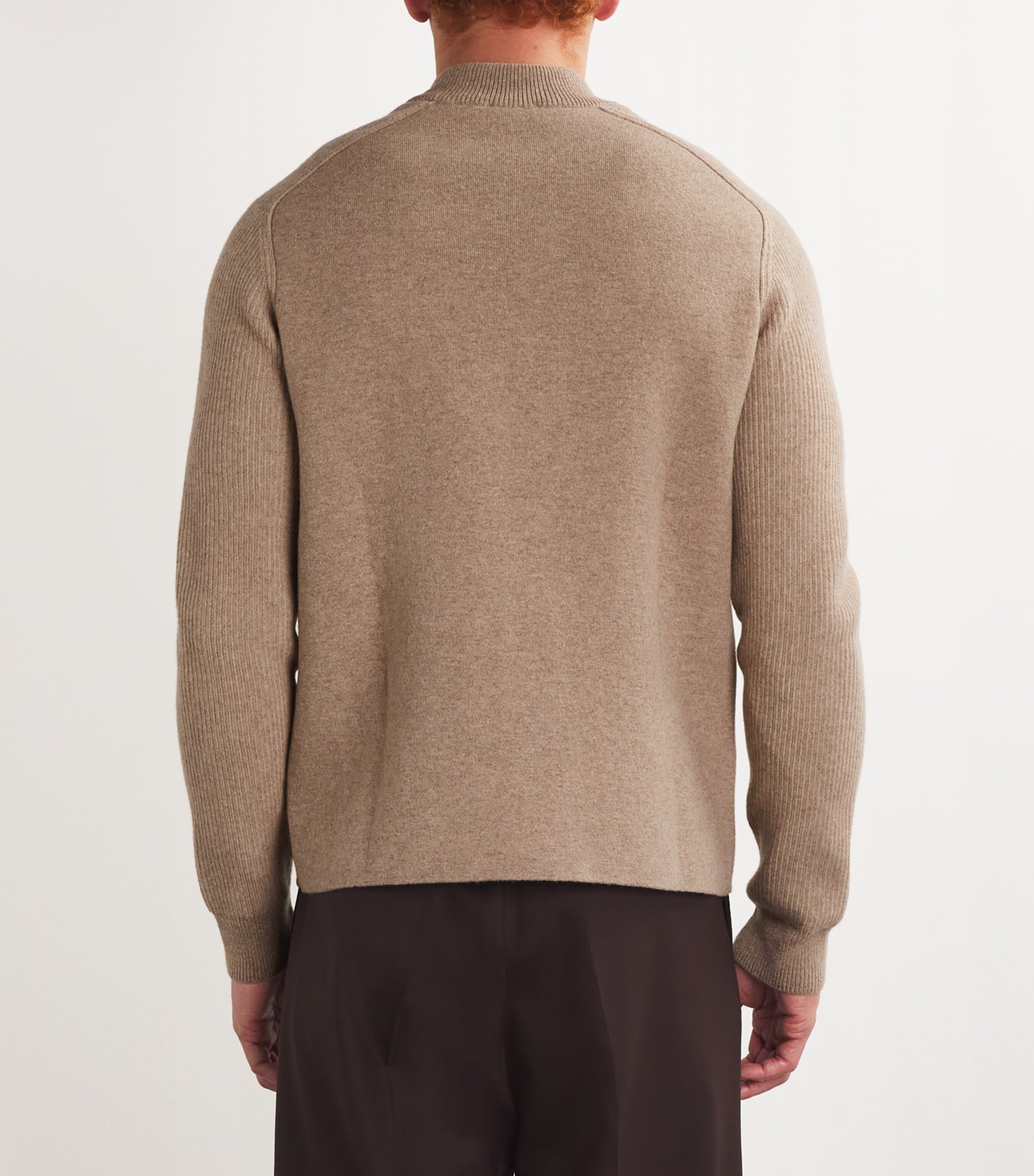 Double-Faced Wool Bomber Jacket LIGHT SANDSTONE Image 4