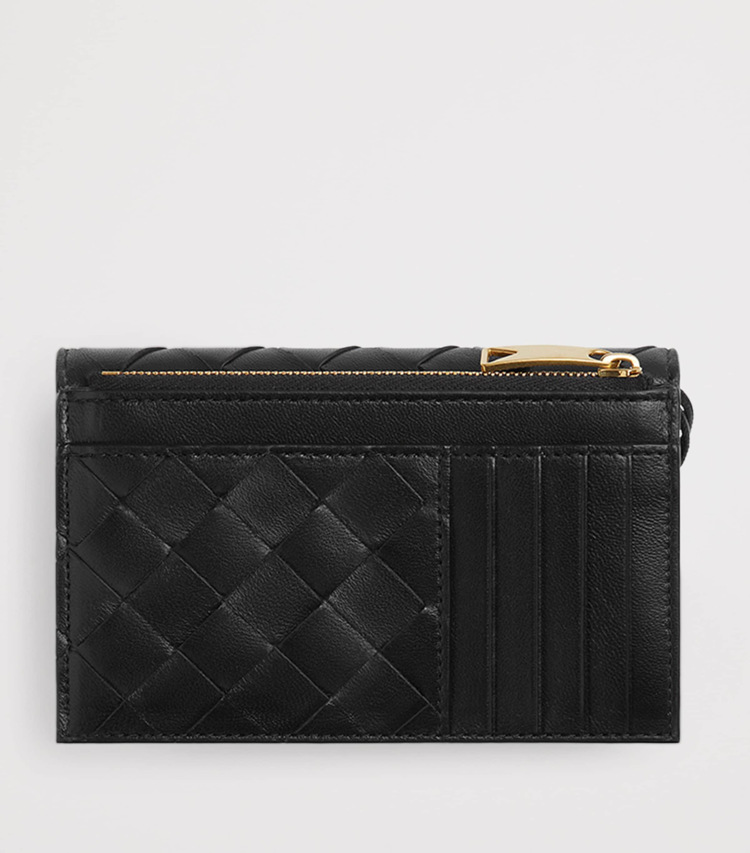Bottega Veneta Leather Intrecciato Andiamo Card Holder