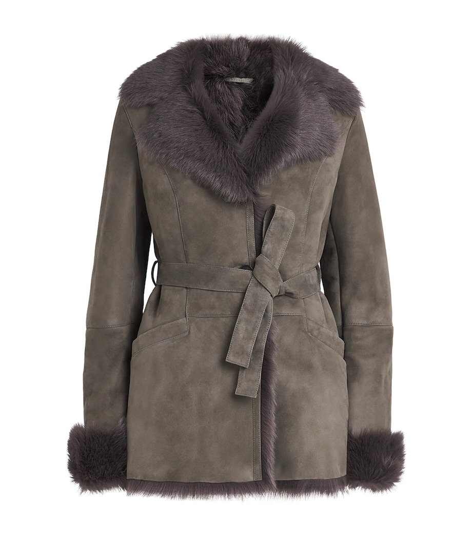 Suede-Shearling Louise Coat SOIL Image 1