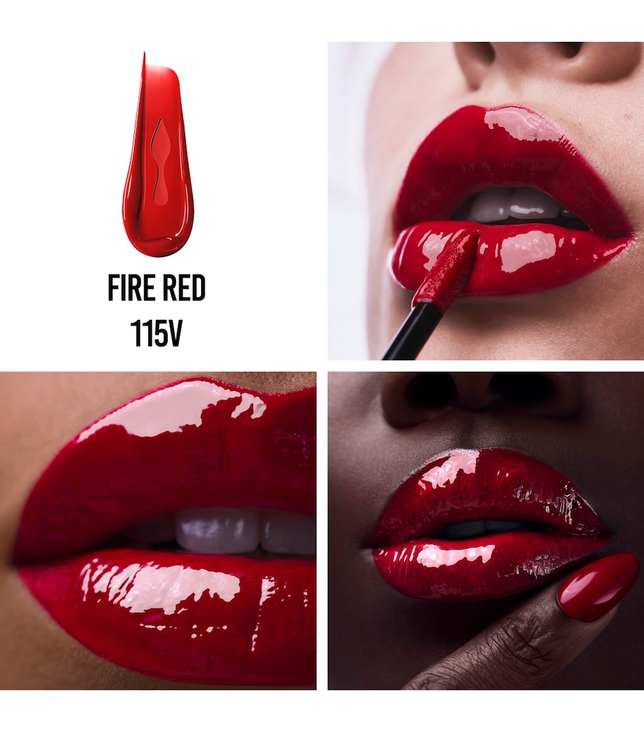 Rouge Stiletto Glossy Shine Vinyl Lip Gloss 115V FIRE RED Image 2