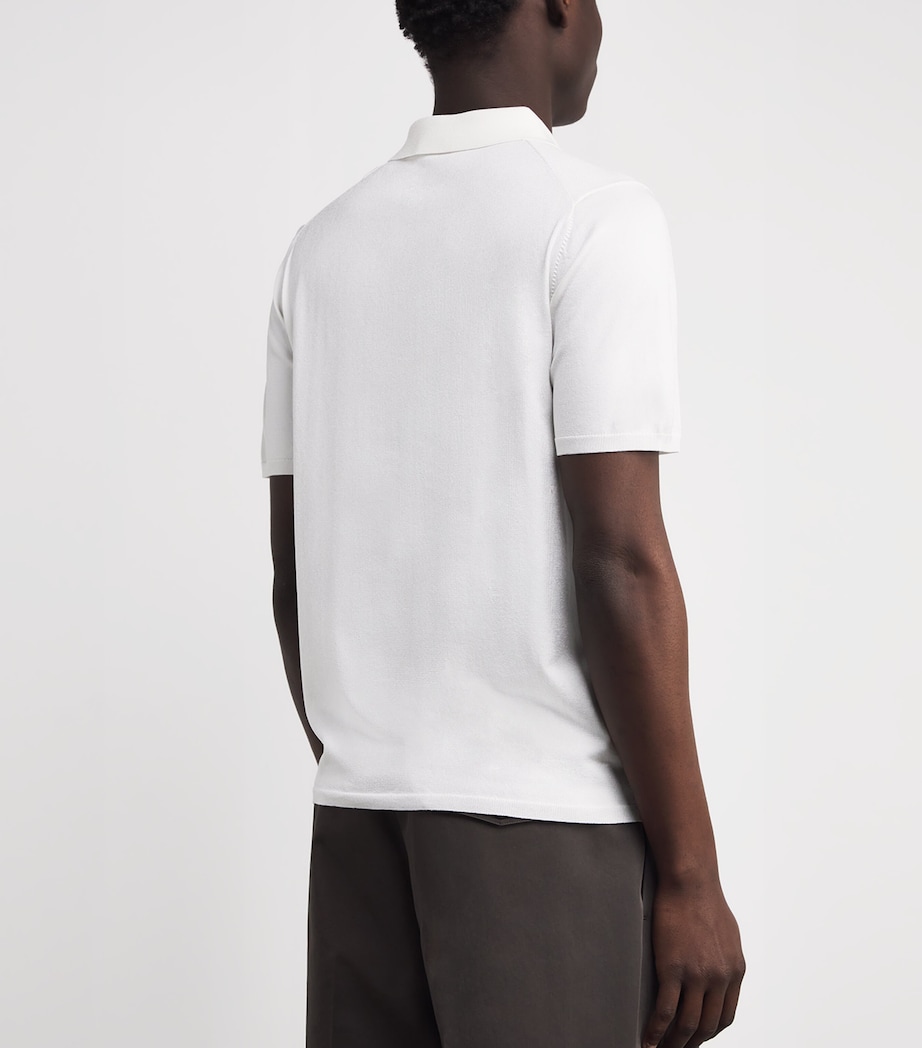 Knitted Polo Shirt WHITE Image 4