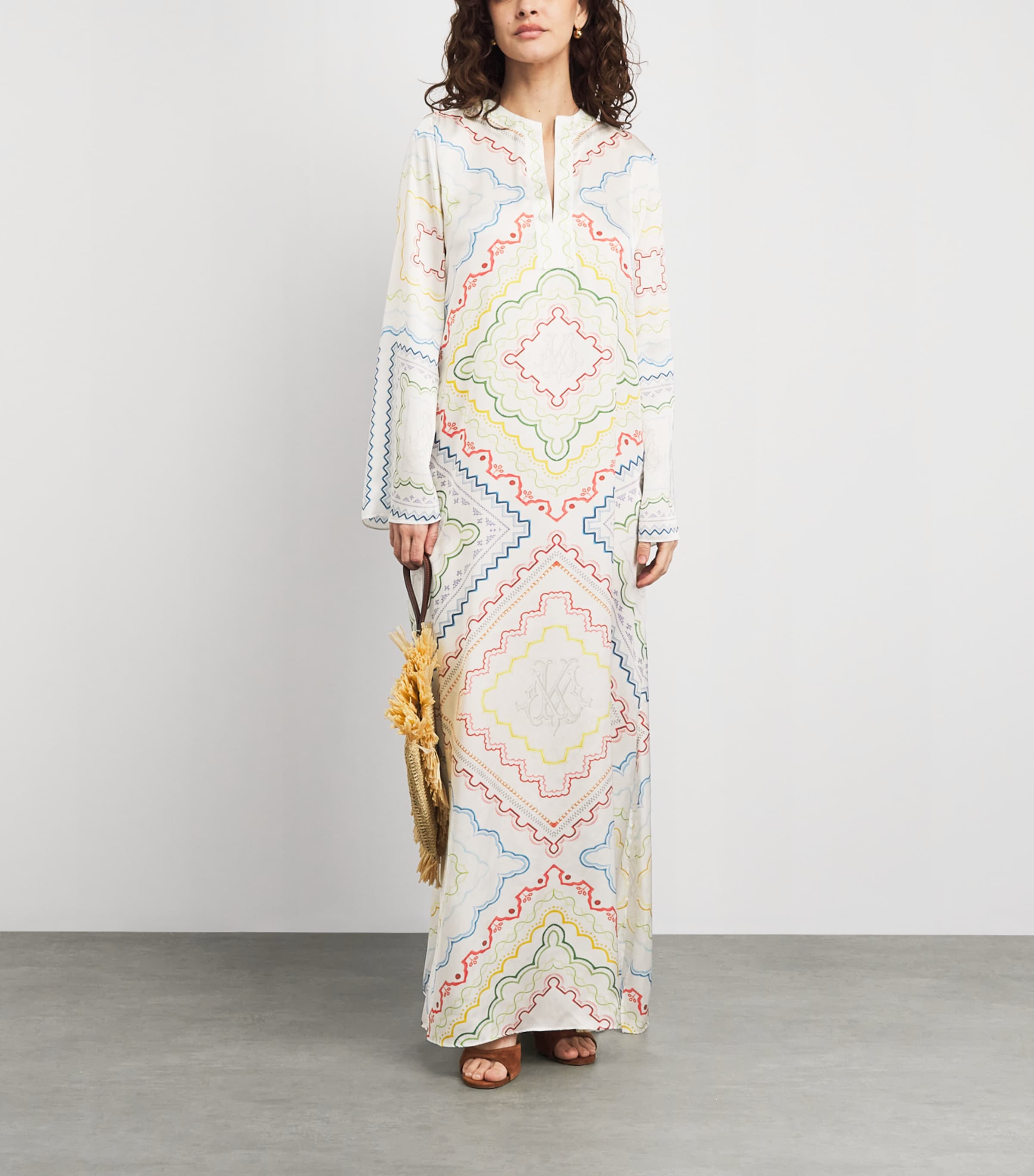 Mary Katrantzou Womens Collins Maxi Kaftan Blanchetto Image 2