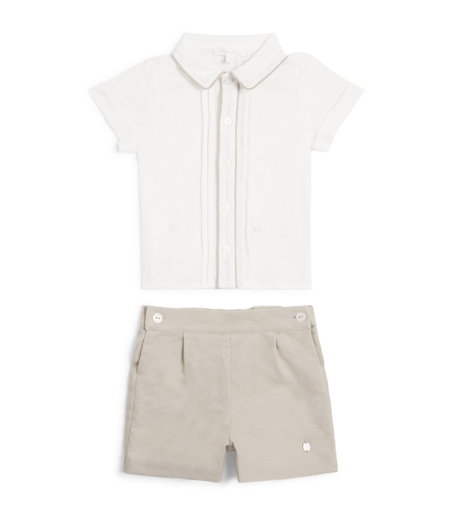Patachou Shirt and Shorts Set (3-24 Months) Beige Image 1