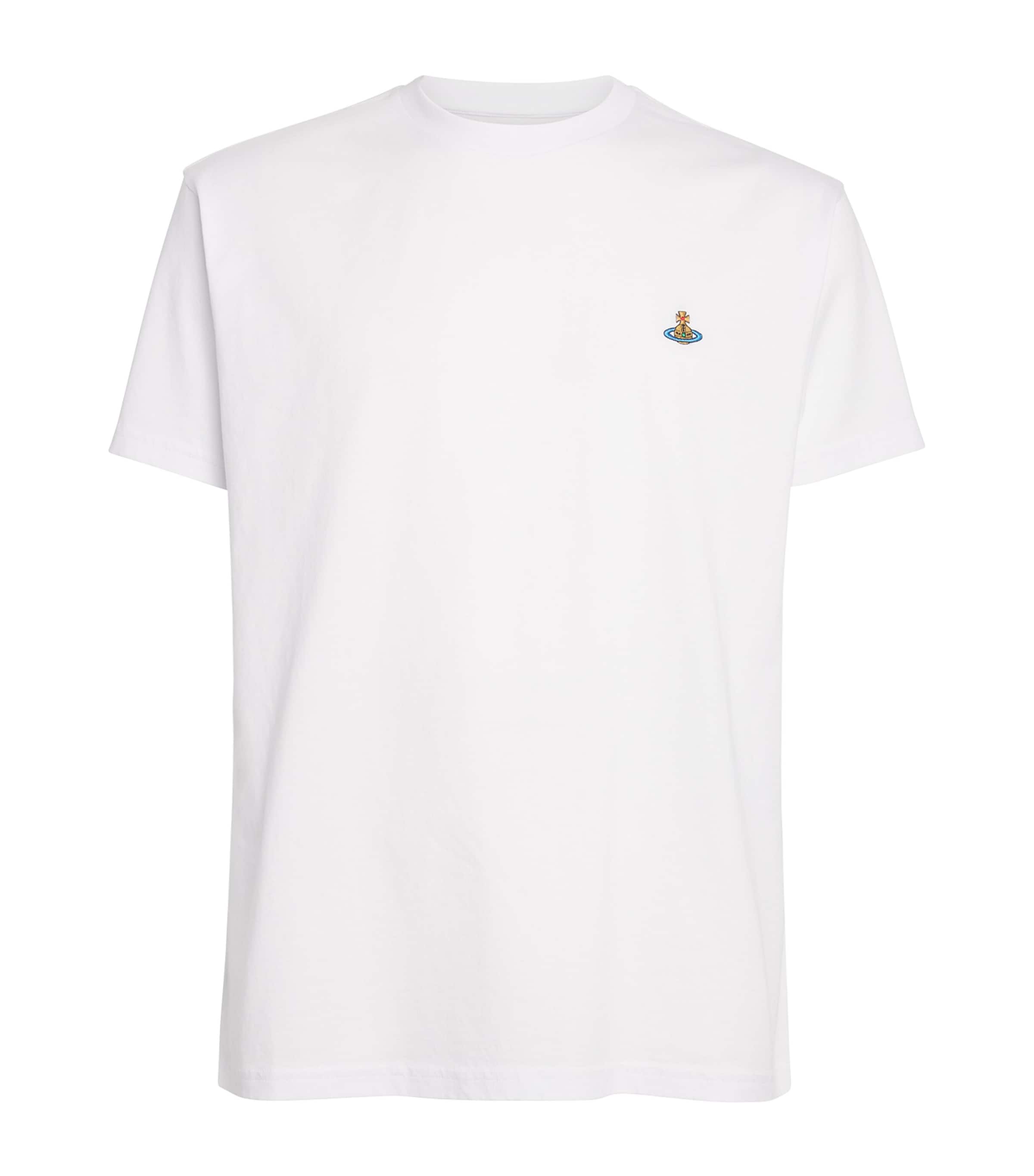 Tシャツ・カットソー VIVIENNE WESTWOOD DRAWN ORB CLASSIC T-SHIRT IN COTTON Vivienne Westwood Drawn Orb Logo T Shirt White | Mainline