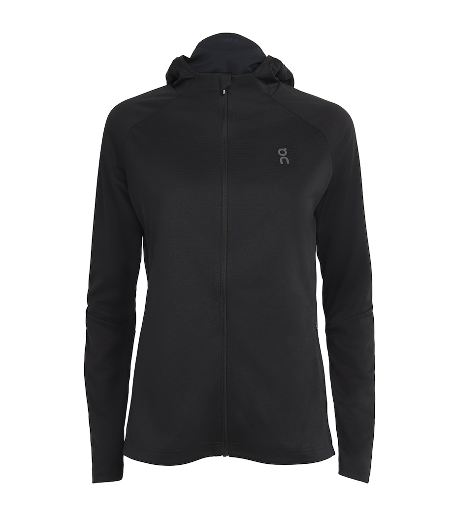 On Womens Zip-Up Climate Hoodie Black Image 1