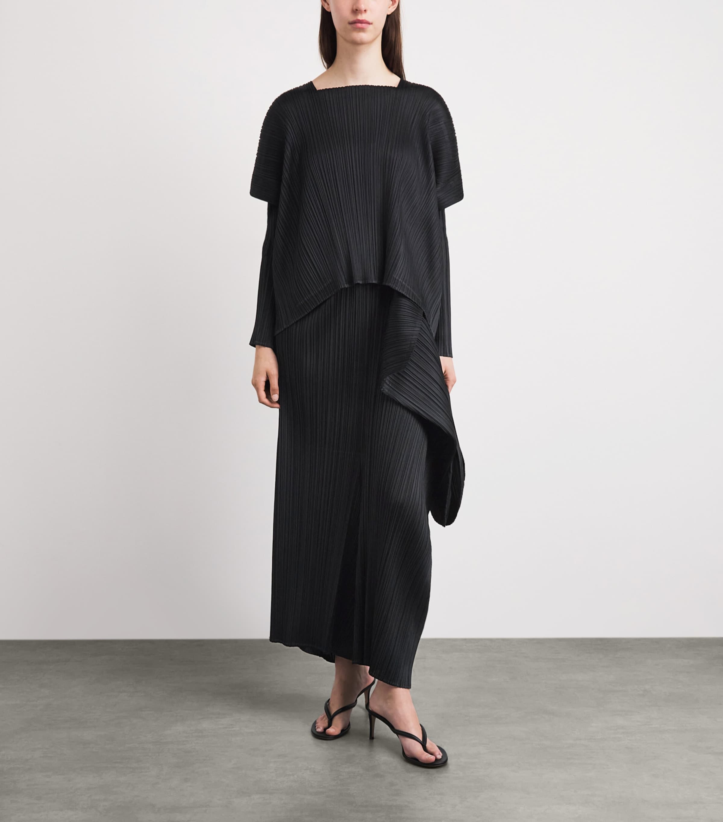 Pleats Please Issey Miyake Womens Module Trousers Black Image 2