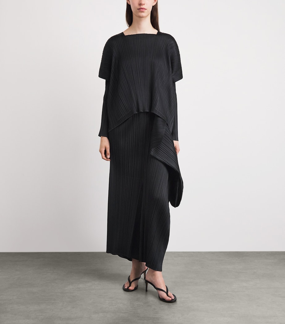 Pleats Please Issey Miyake Womens Module Trousers Black Image 2