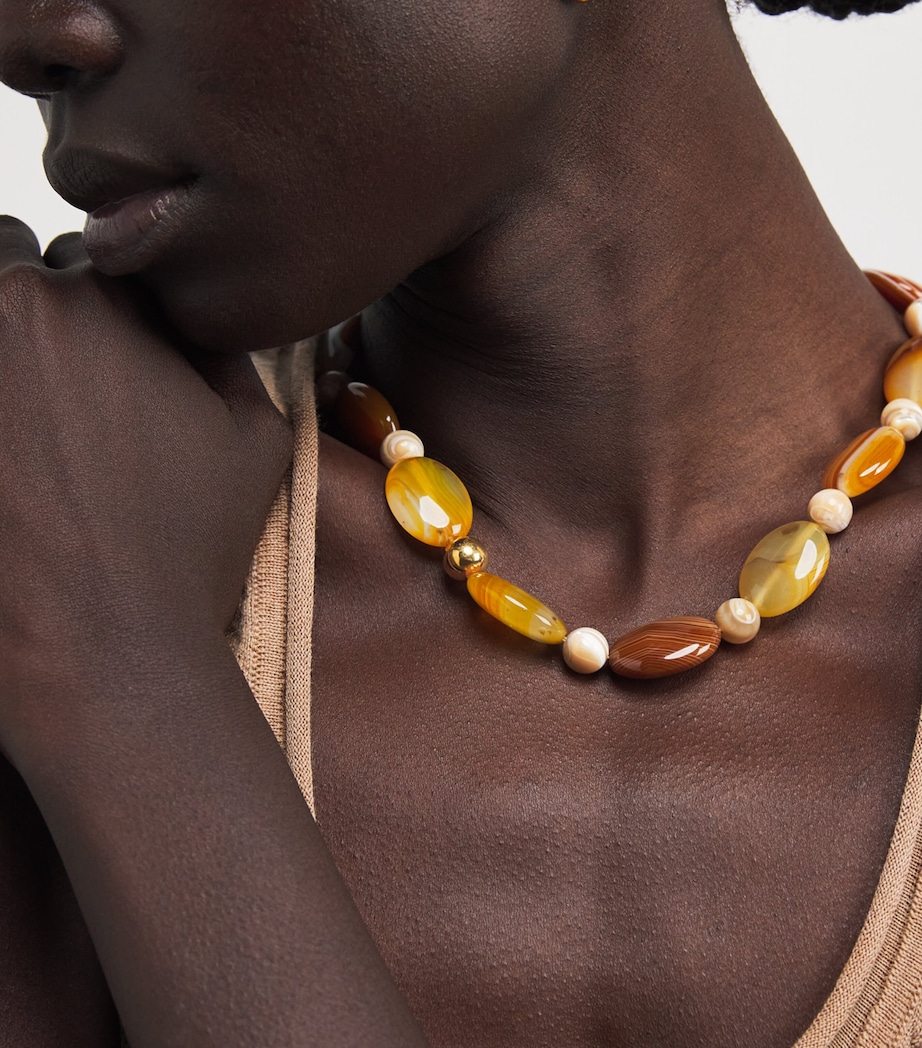 Anni Lu Gold-Plated Desert Dreamer Necklace Butterscotch Image 2