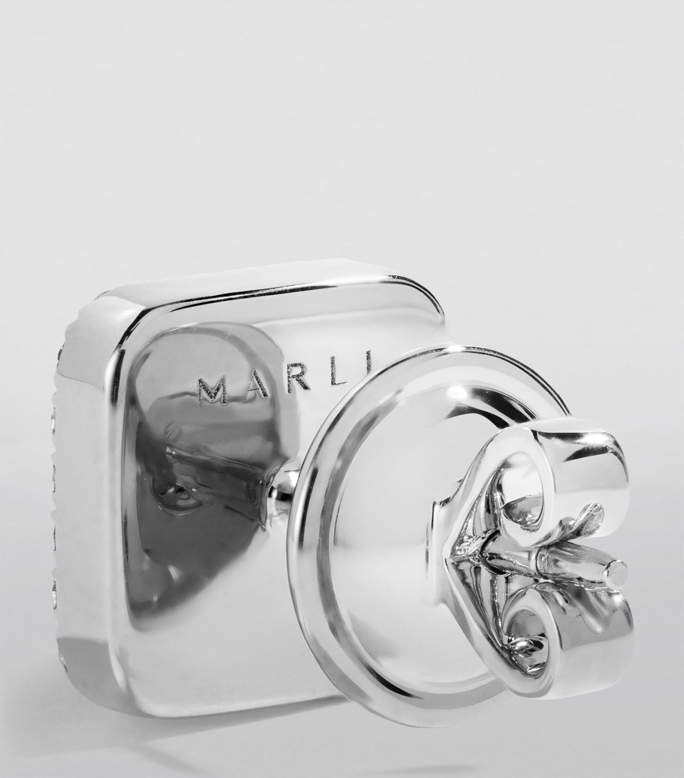 White Gold and Diamond Cleo Pyramid Earrings WHITE GOLD Image 2