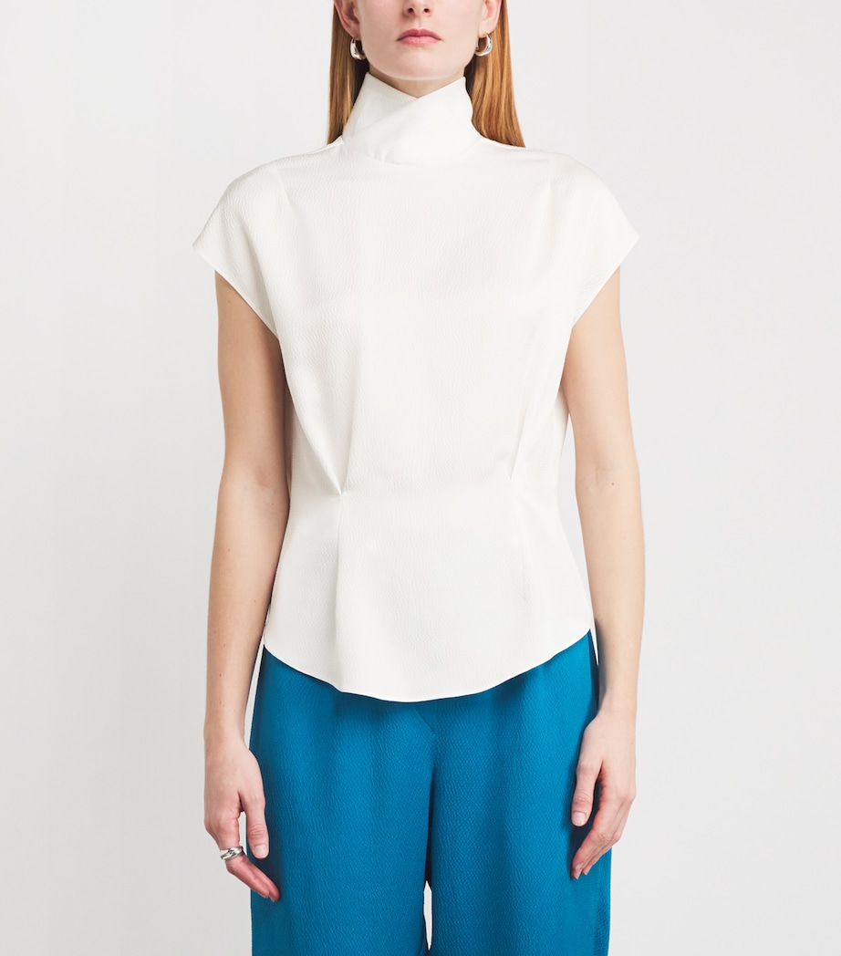 Sleeveless Tulip Blouse IVORY Image 3