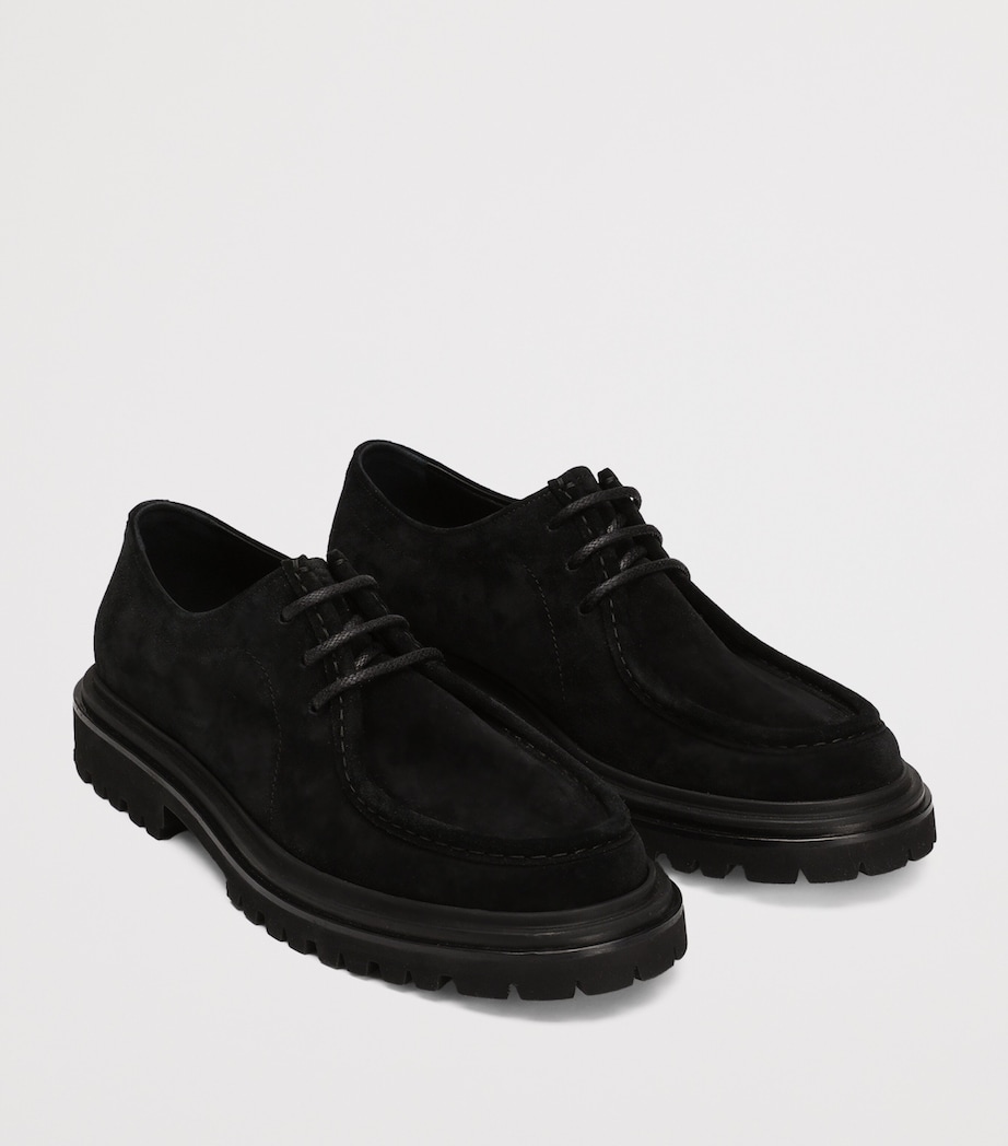 Calfskin Suede Derby Shoes 80999-BLACK Image 2