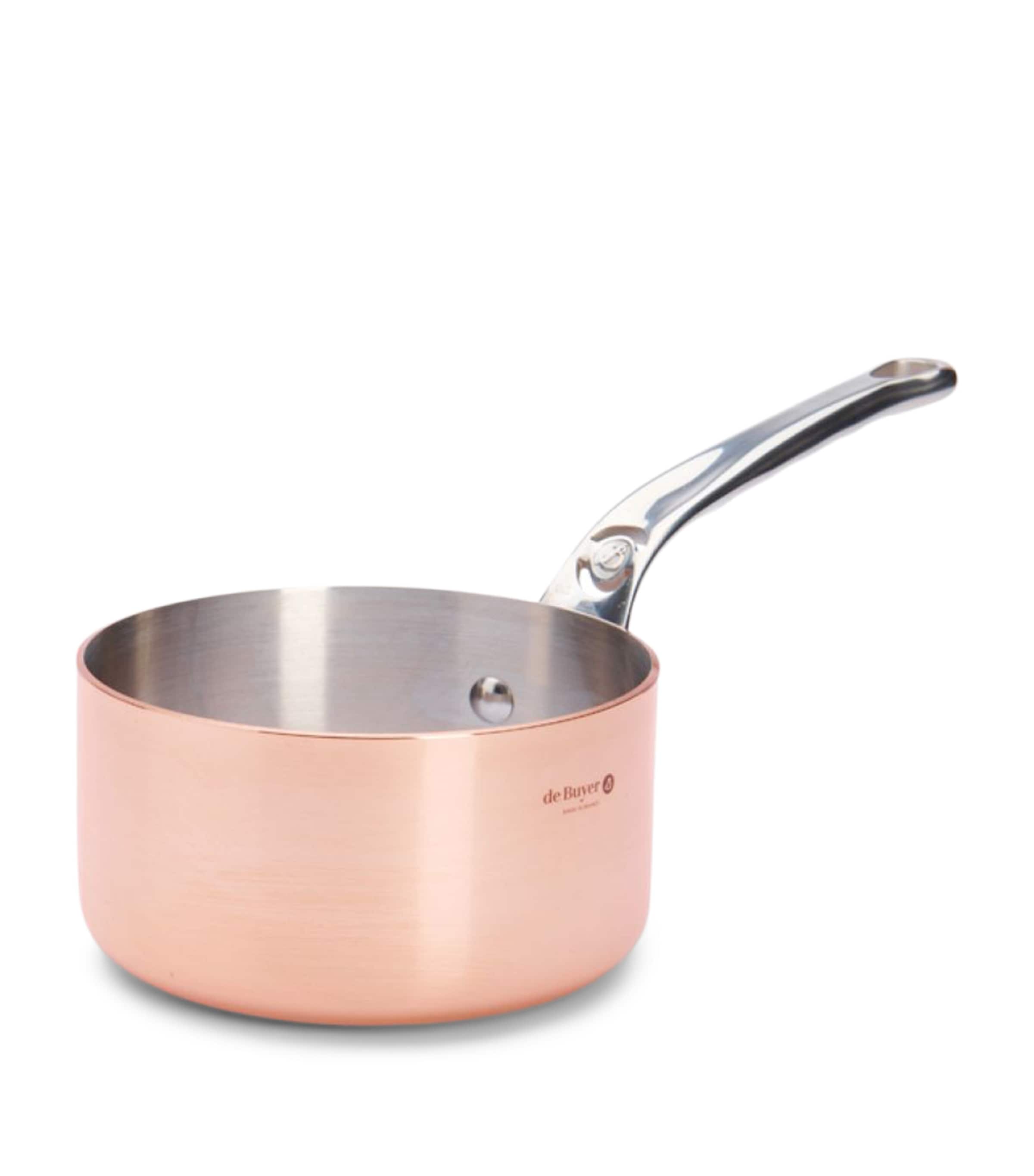 De Buyer Copper Prima Matera Saucepan and Lid (16cm) Copper Image 1