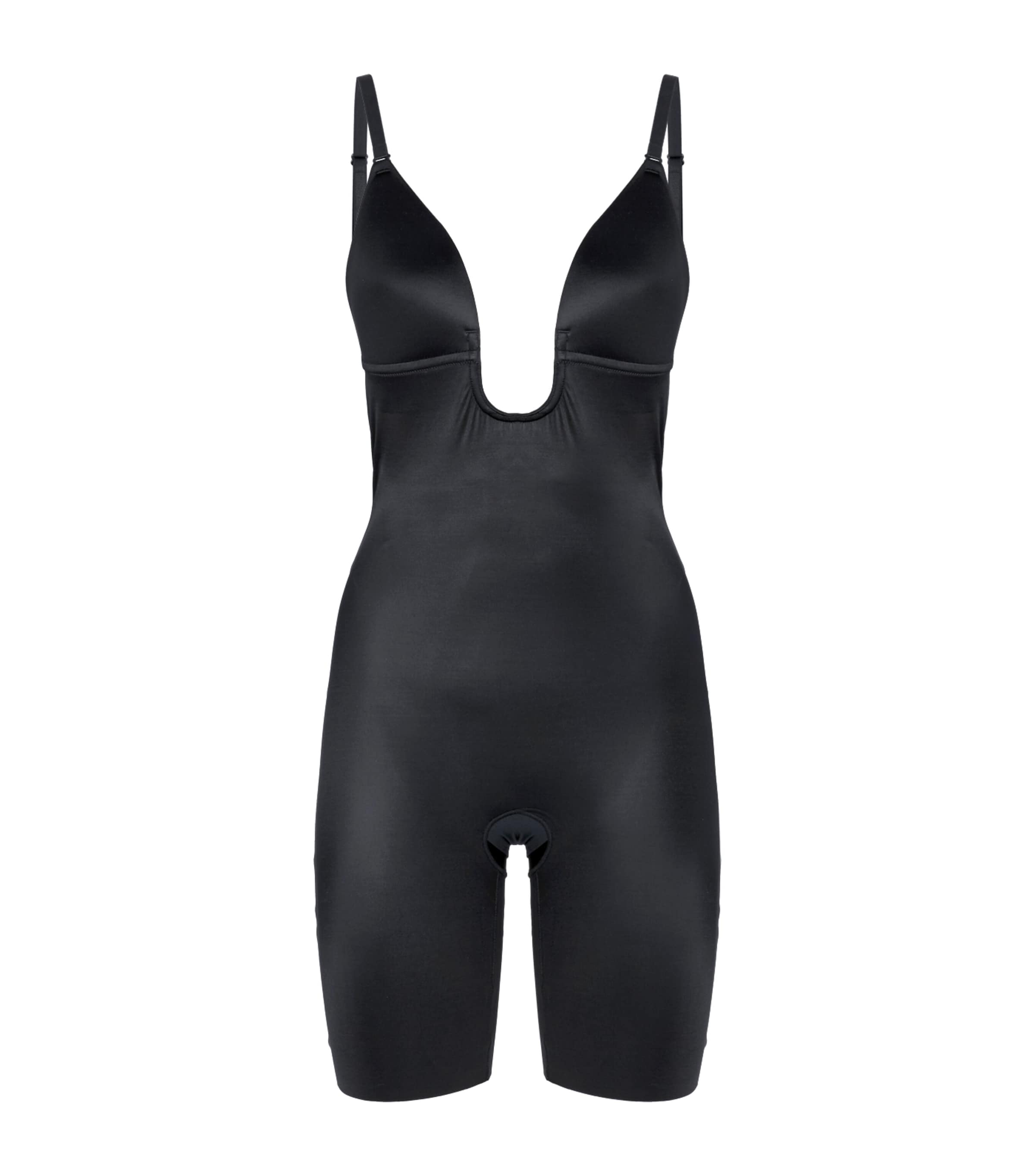 Spanx Women's Plunge Low Back Bodysuit Black In Black