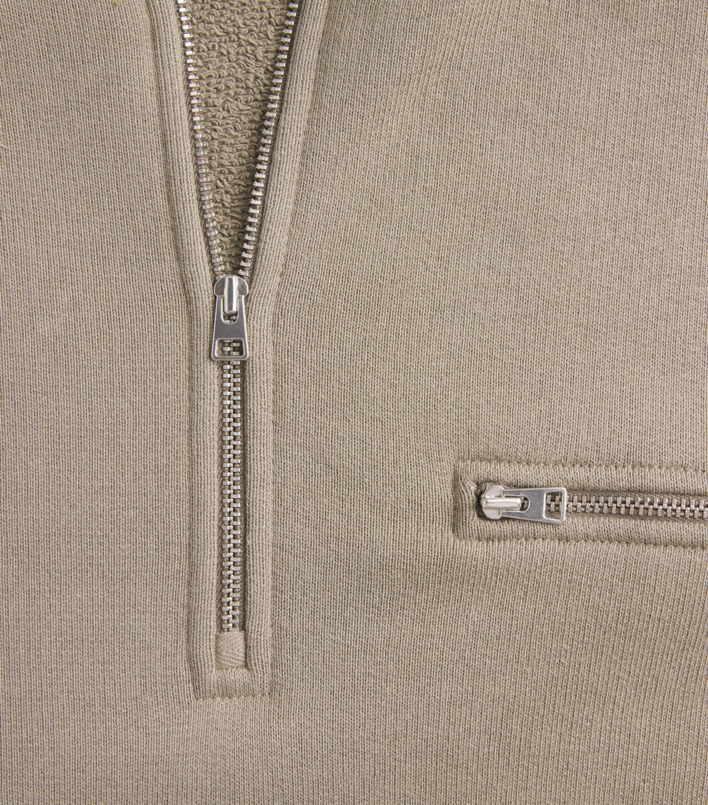 AGOLDE Mens Cotton Pavillion Half-Zip Sweatshirt Trail Image 6