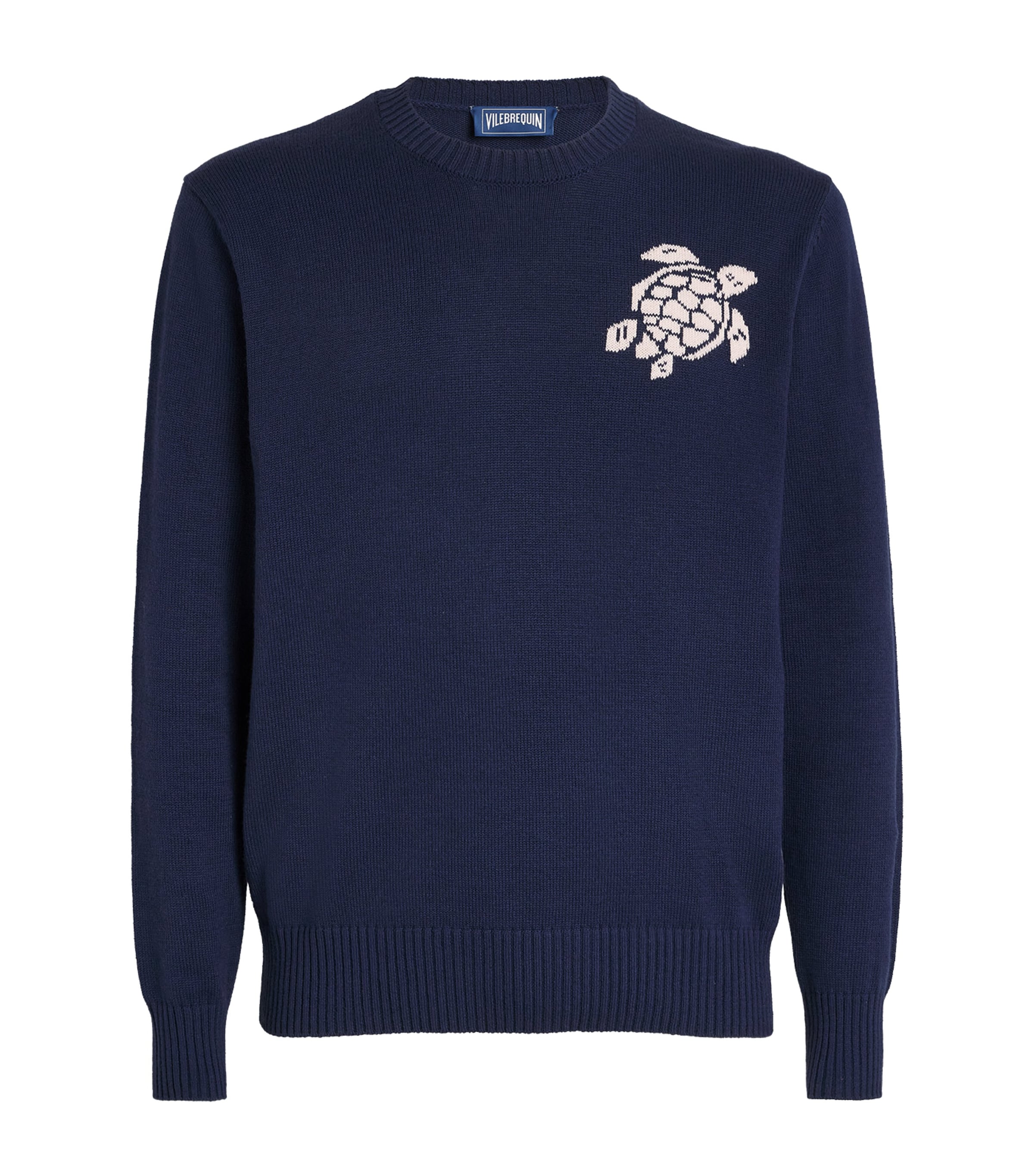 Vilebrequin Cotton Turtle Rayol Sweater In Navy