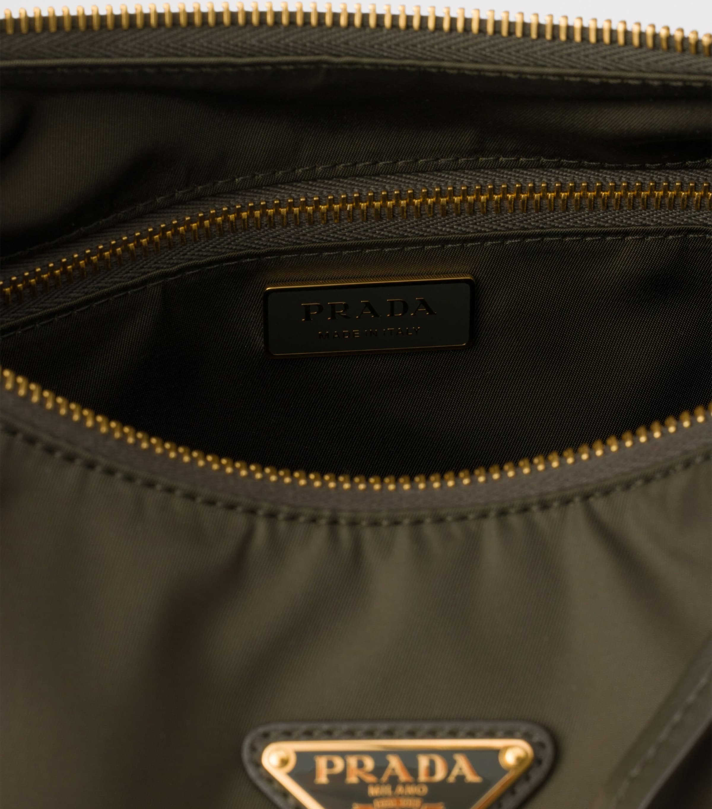 Prada Large Re-Nylon and Leather Explore Shoulder Bag Green Image 4