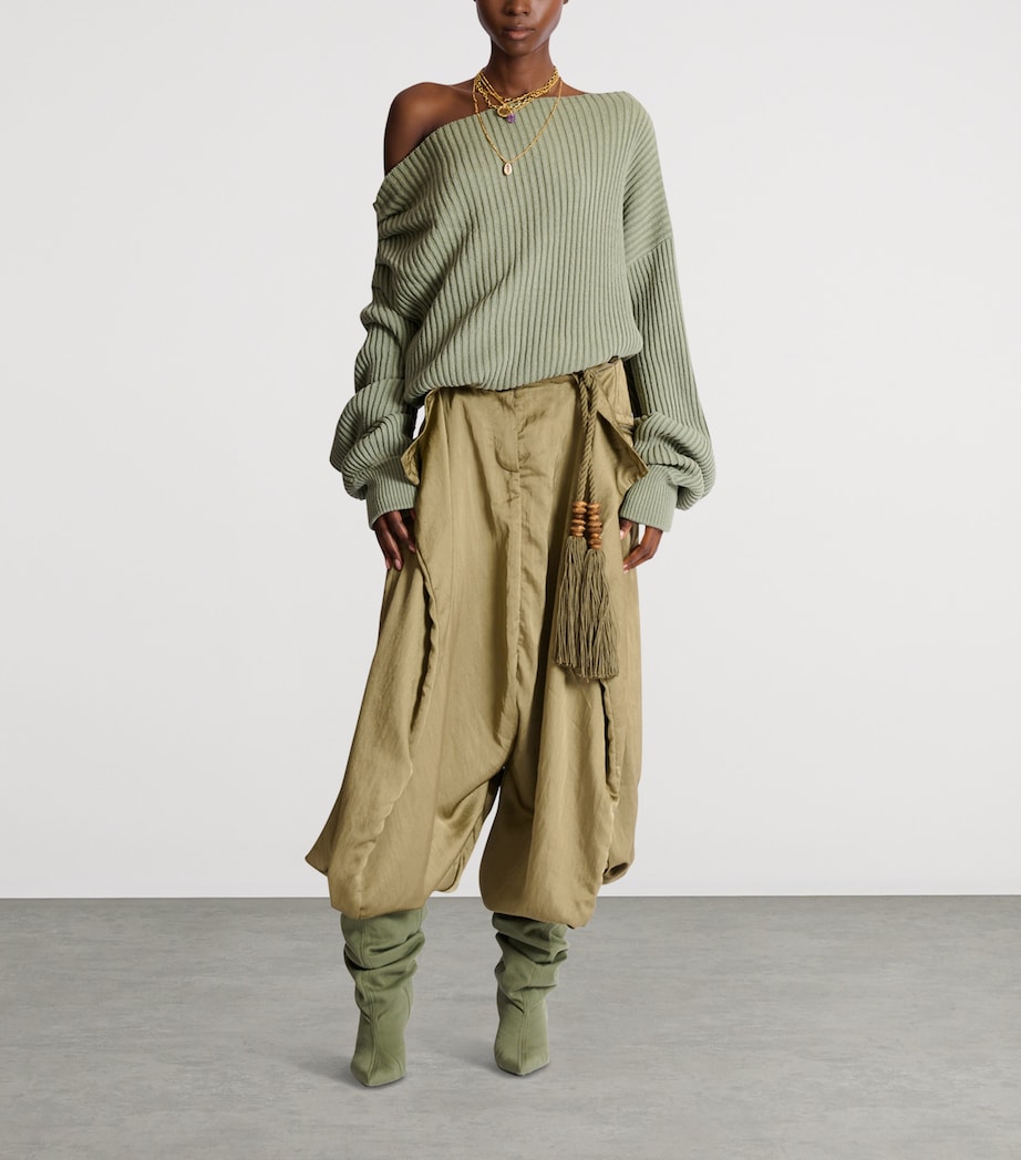 Silk Draped One-Shoulder Top 7EU SAUGE Image 8