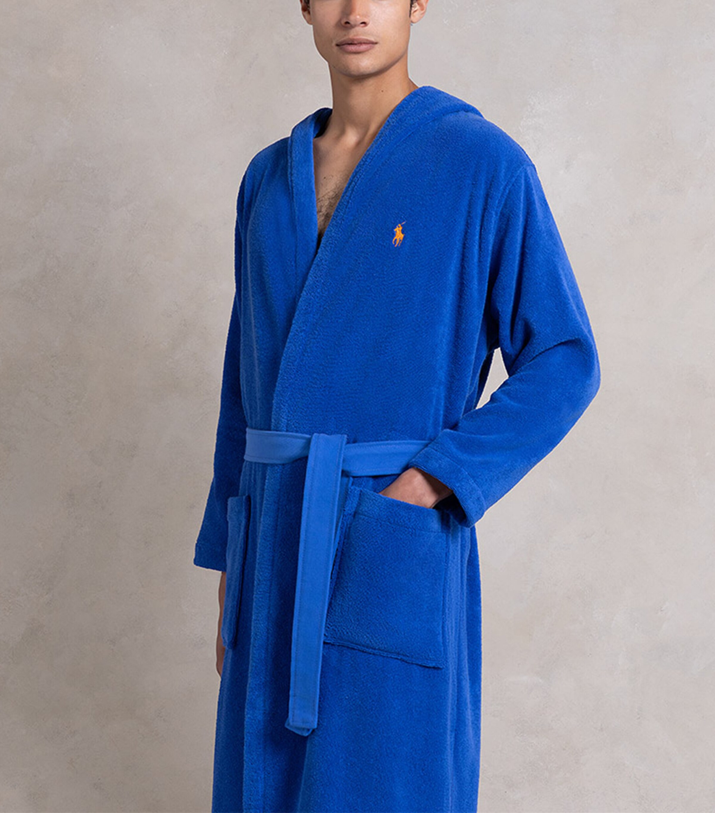 Ralph Lauren Home Polo Player Bathrobe Iris Image 5