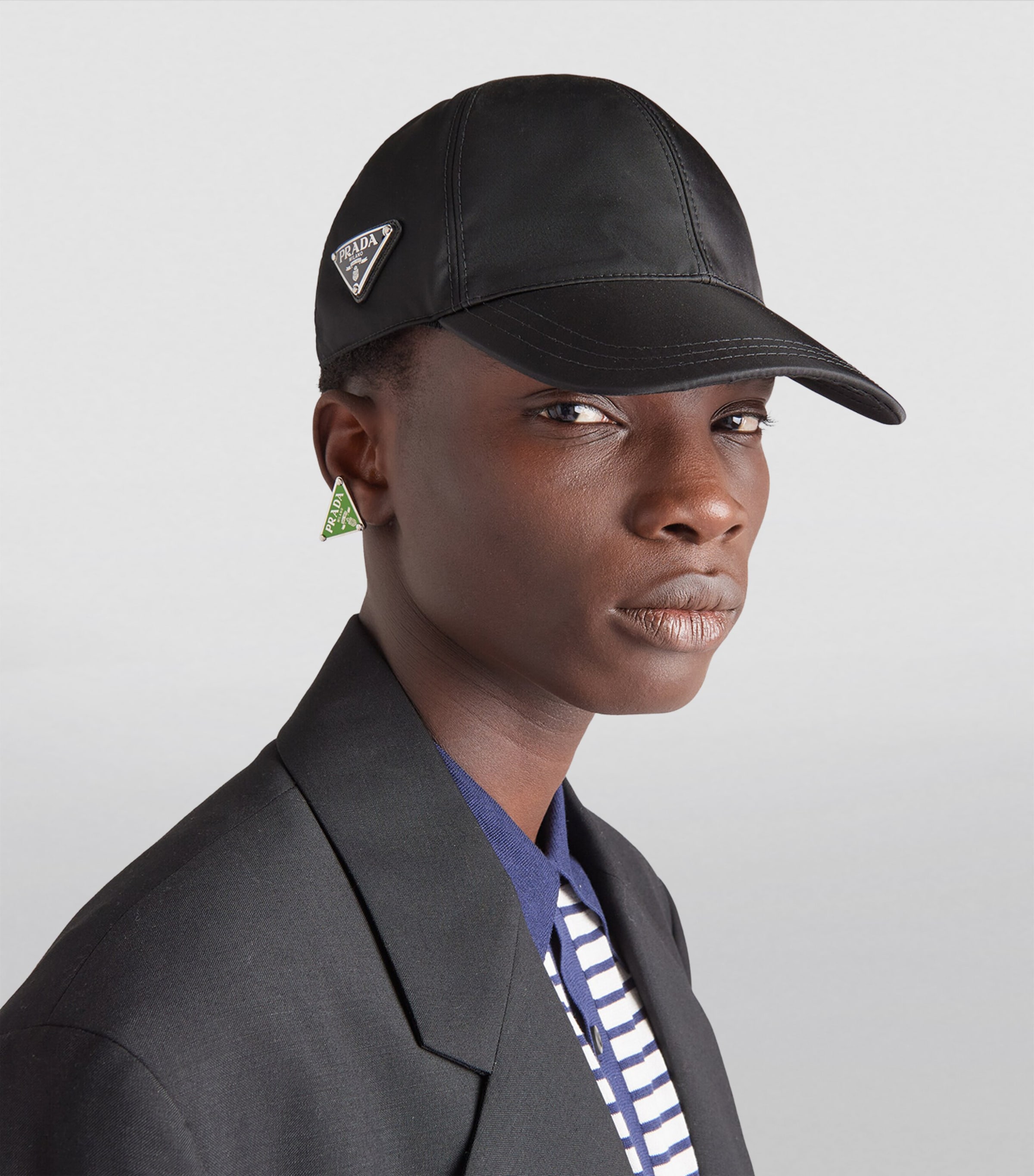 Prada Black Re-Nylon Baseball Cap | Harrods UK