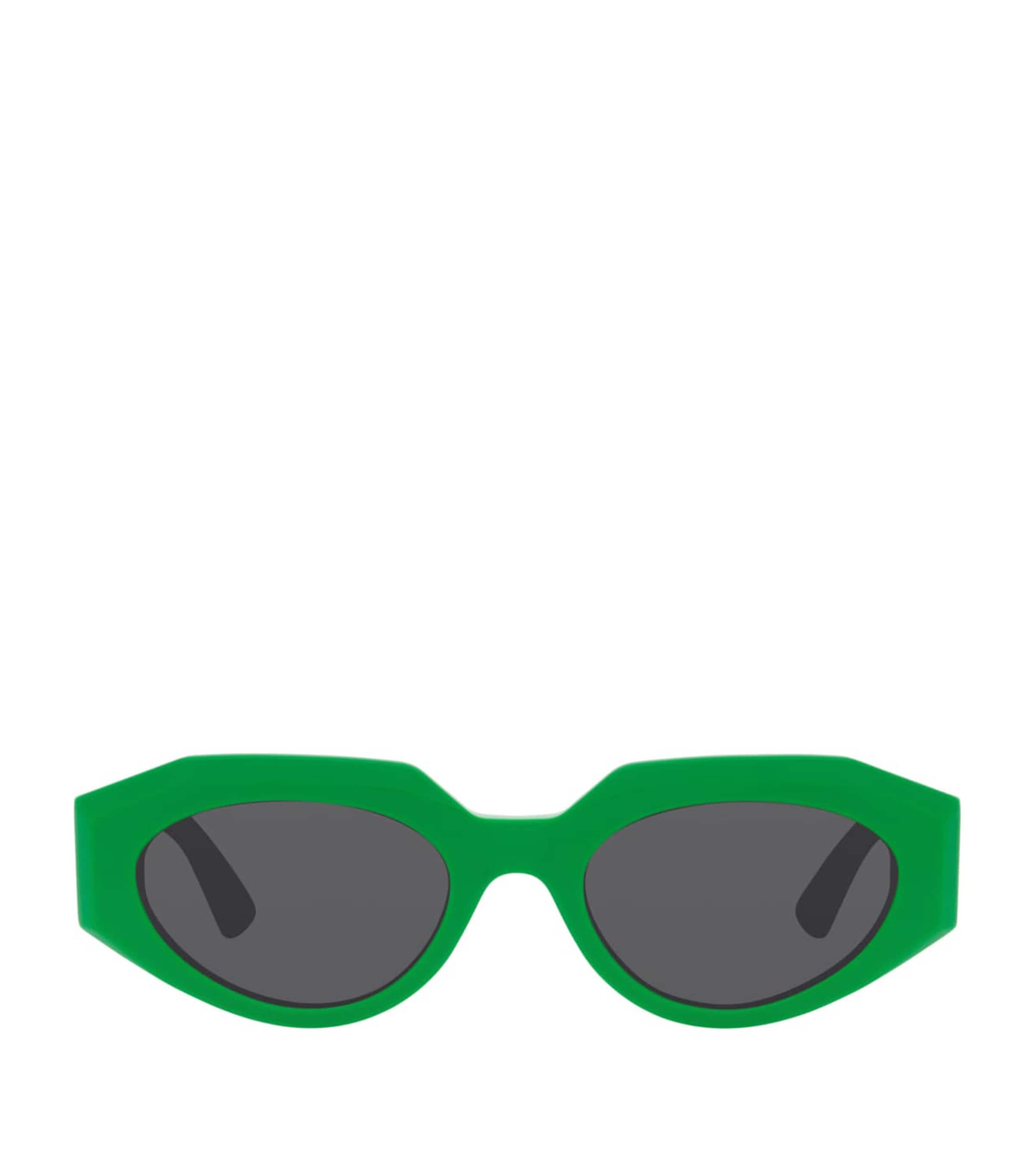 Bottega Veneta Oval Sunglasses In Green