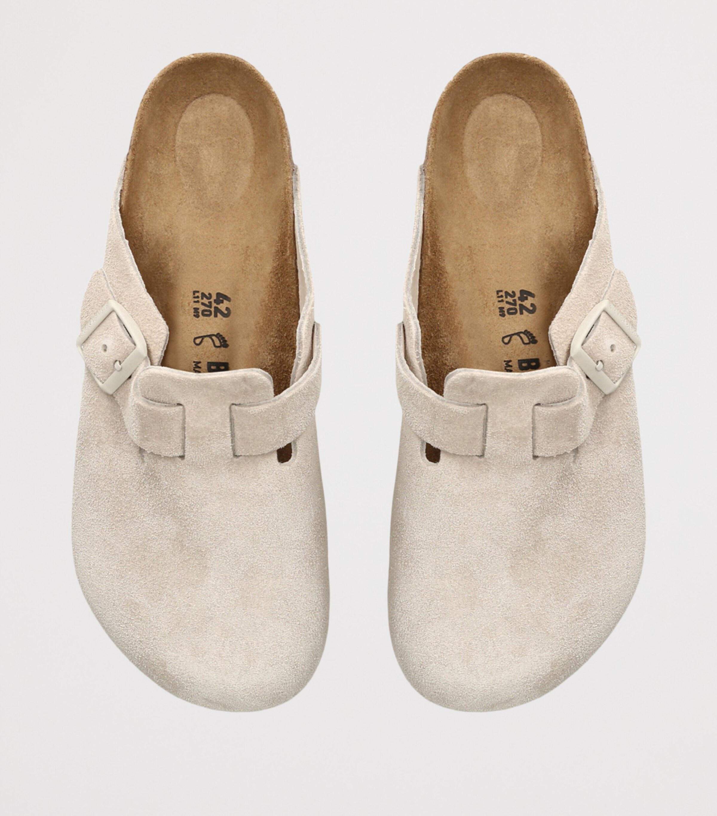 Birkenstock Suede Boston Clogs White/oth Image 4