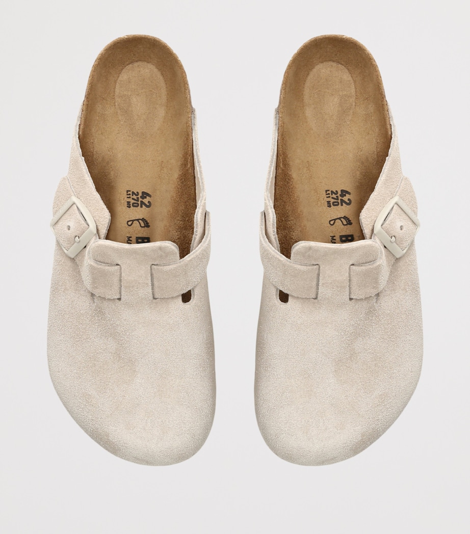 Birkenstock Suede Boston Clogs White/oth Image 4
