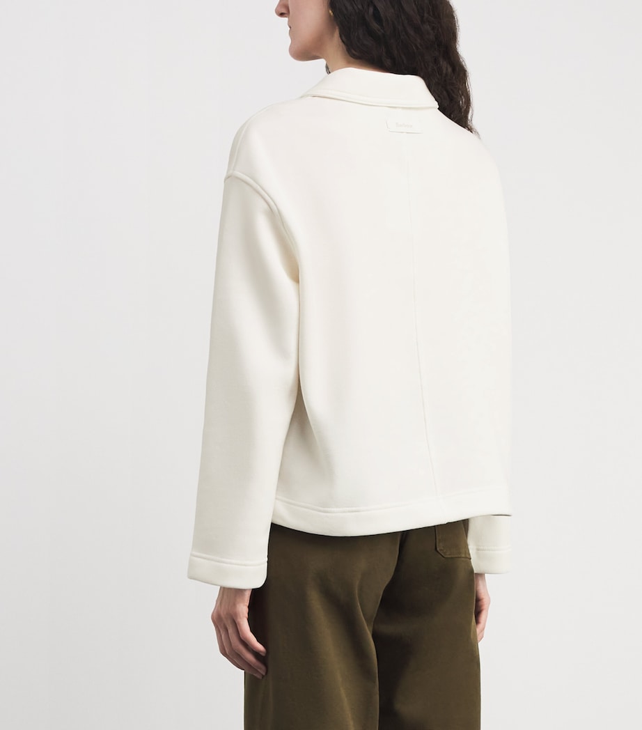 Barbour Womens Cotton-Blend Daya Sweater Ecru Image 5