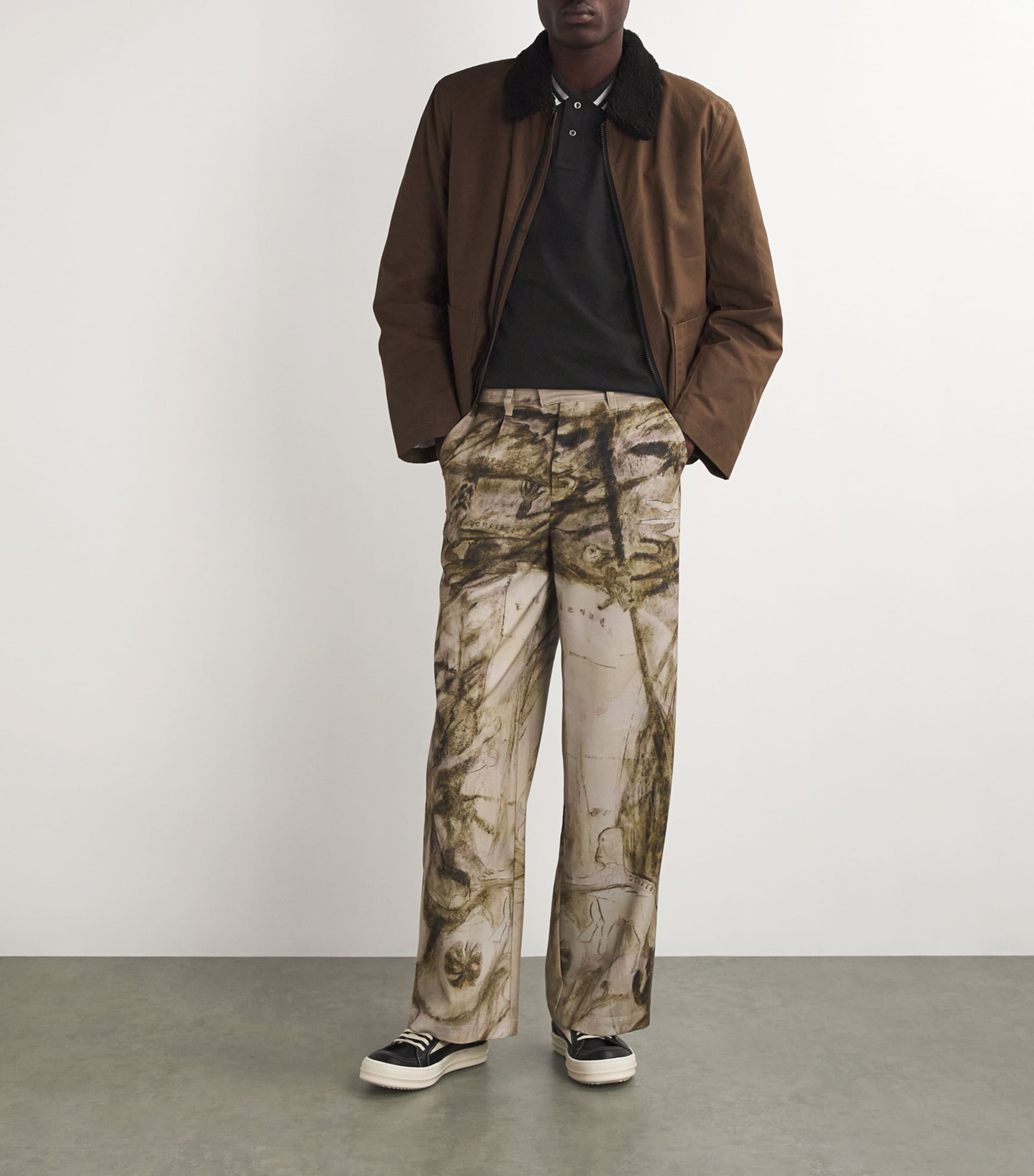 Cotton Orb Polo Shirt N401-BLACK Image 2