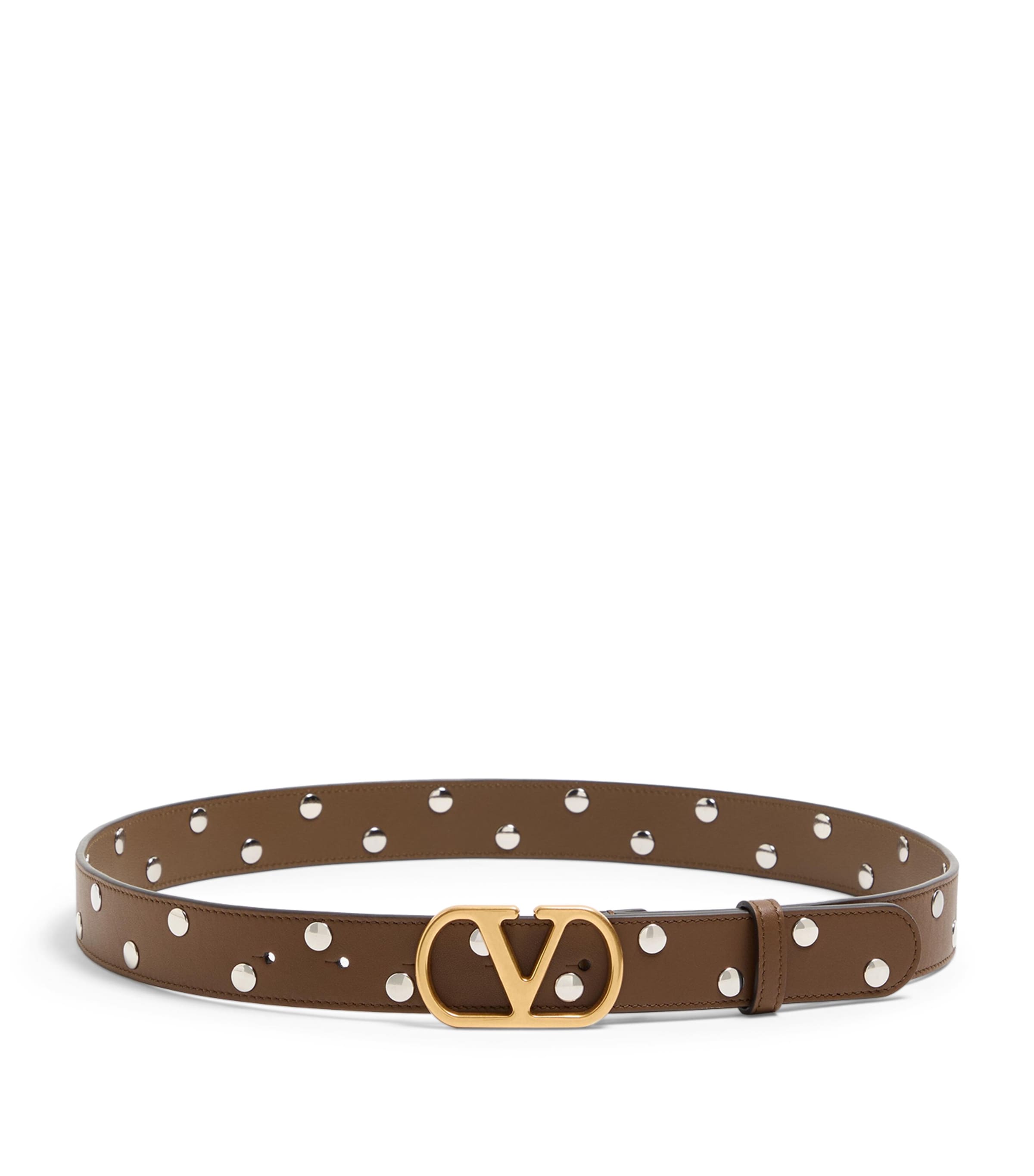 Valentino Garavani Leather VLogo Signature Belt Bgq Image 1