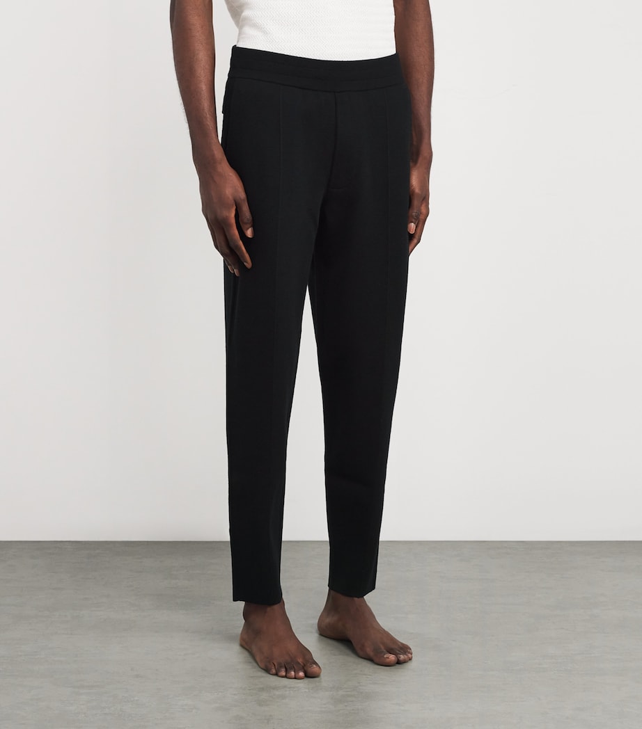 Merino Wool-Blend Trousers 3000-BLACK Image 3