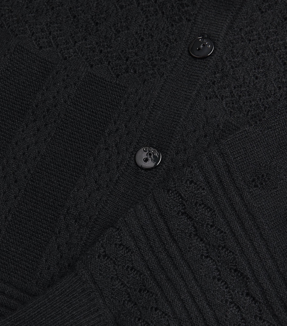 Wool-Cashmere Trio Cardigan 1001 NOIR Image 6