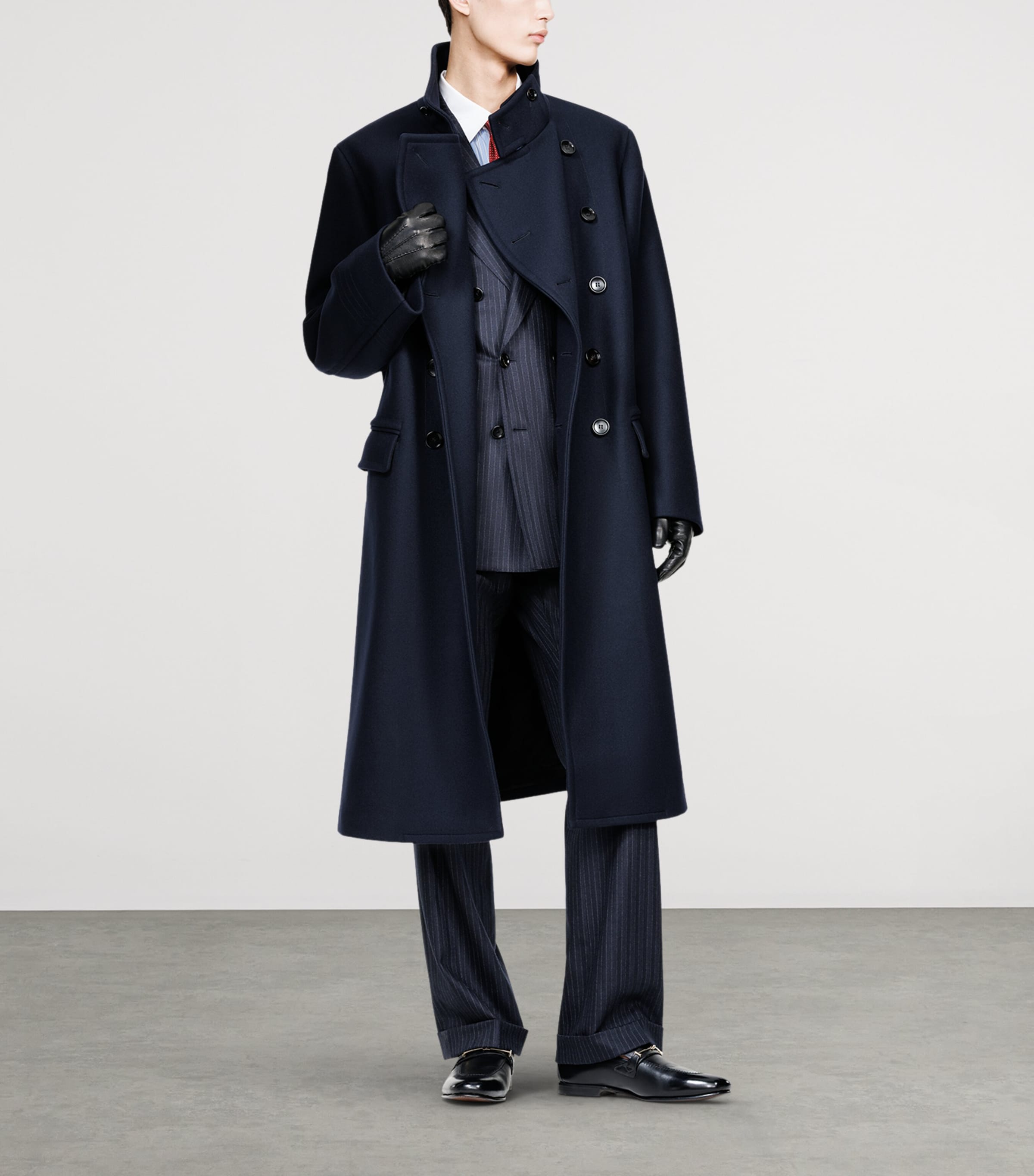 TOM FORD Mens Wool Military Overcoat Ucd Image 2