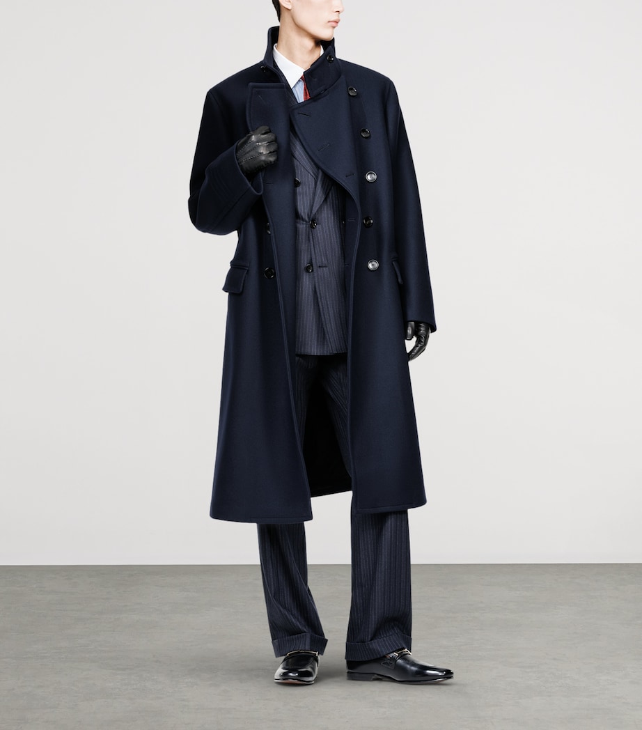 TOM FORD Mens Wool Military Overcoat Ucd Image 2