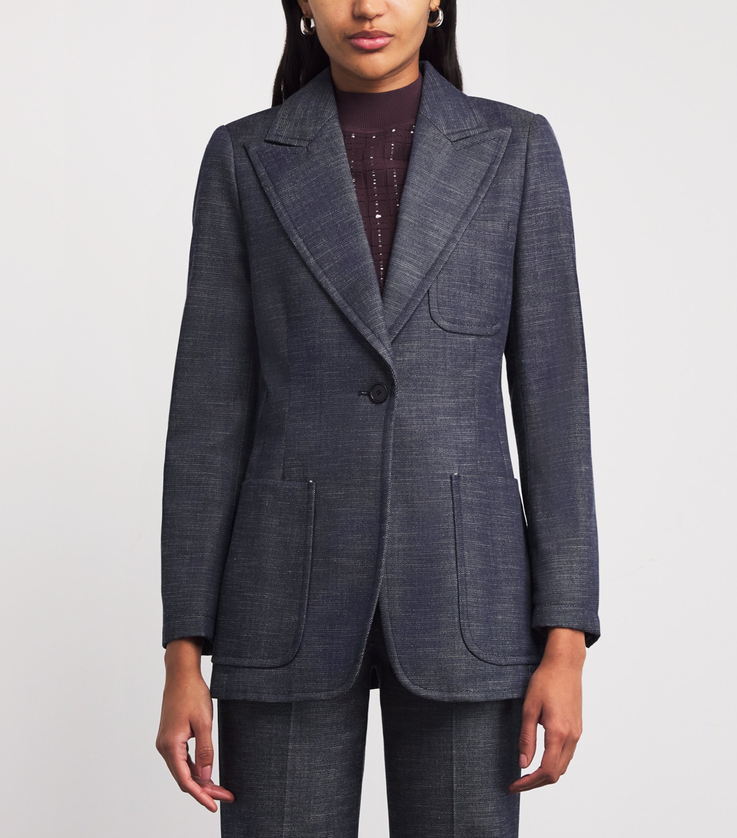 Cassini Denim Blazer COBALT Image 3