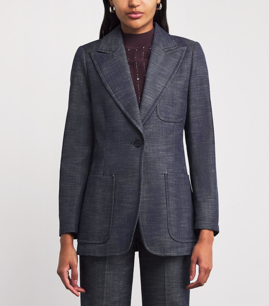 Cassini Denim Blazer COBALT Image 3