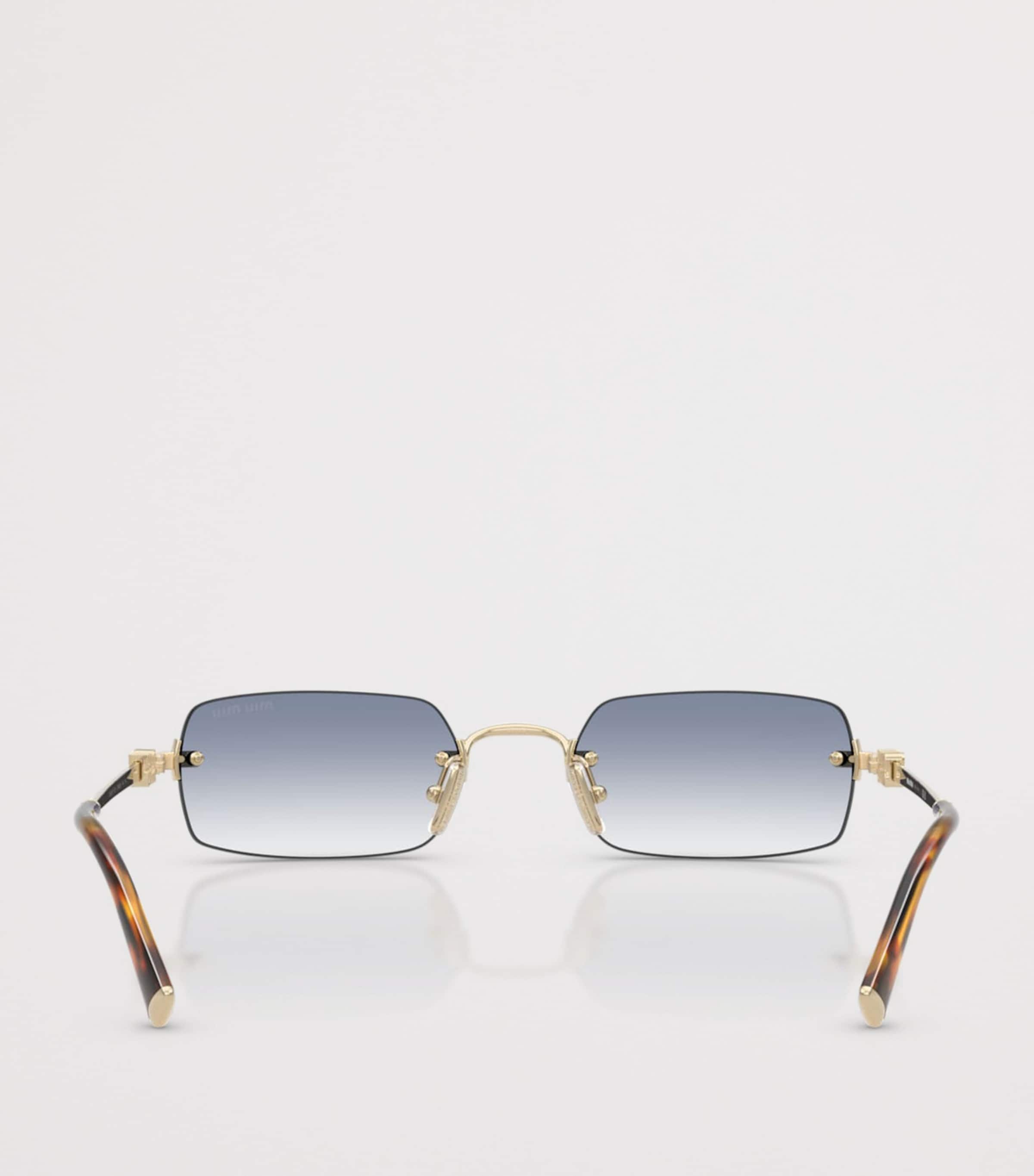 Miu Miu Rectangular MU B50S Sunglasses Gold Image 4
