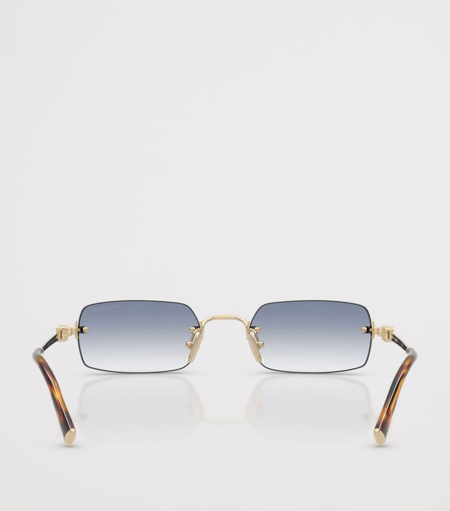Miu Miu Rectangular MU B50S Sunglasses Gold Image 4